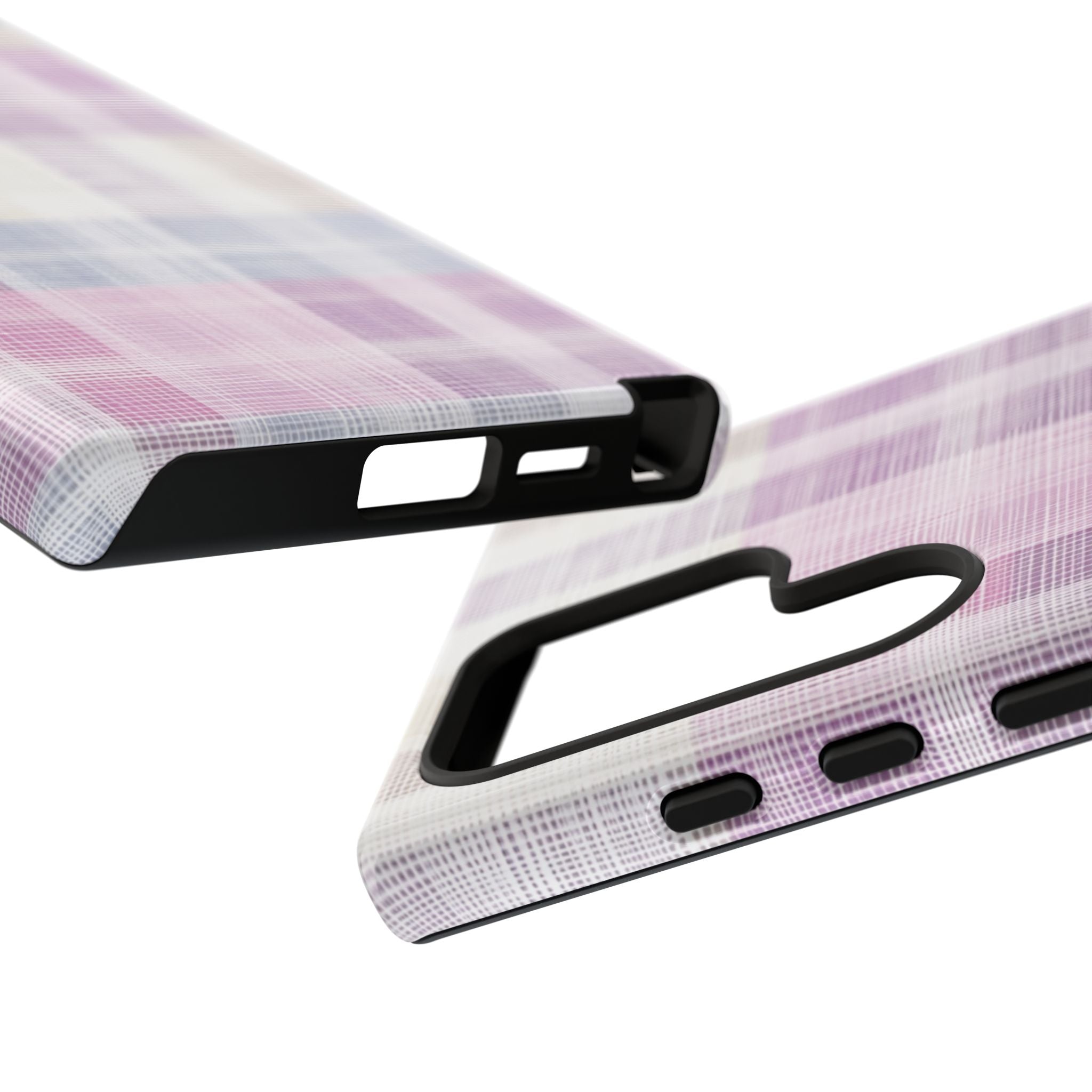 Pink Plaid Phone Case, Trendy Accessories, Birthday, Everyday Use, Tough Cases