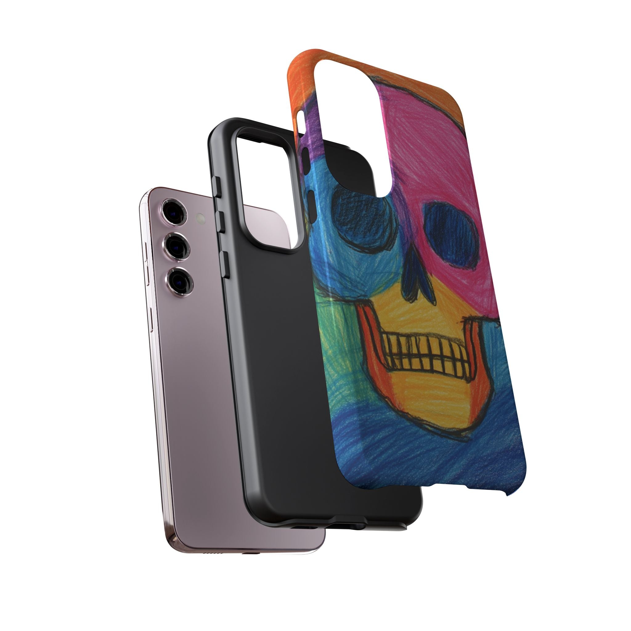 Vibrant Skull Phone Case | Tough Cases, Colorful Design, Unique Art Phone Cover