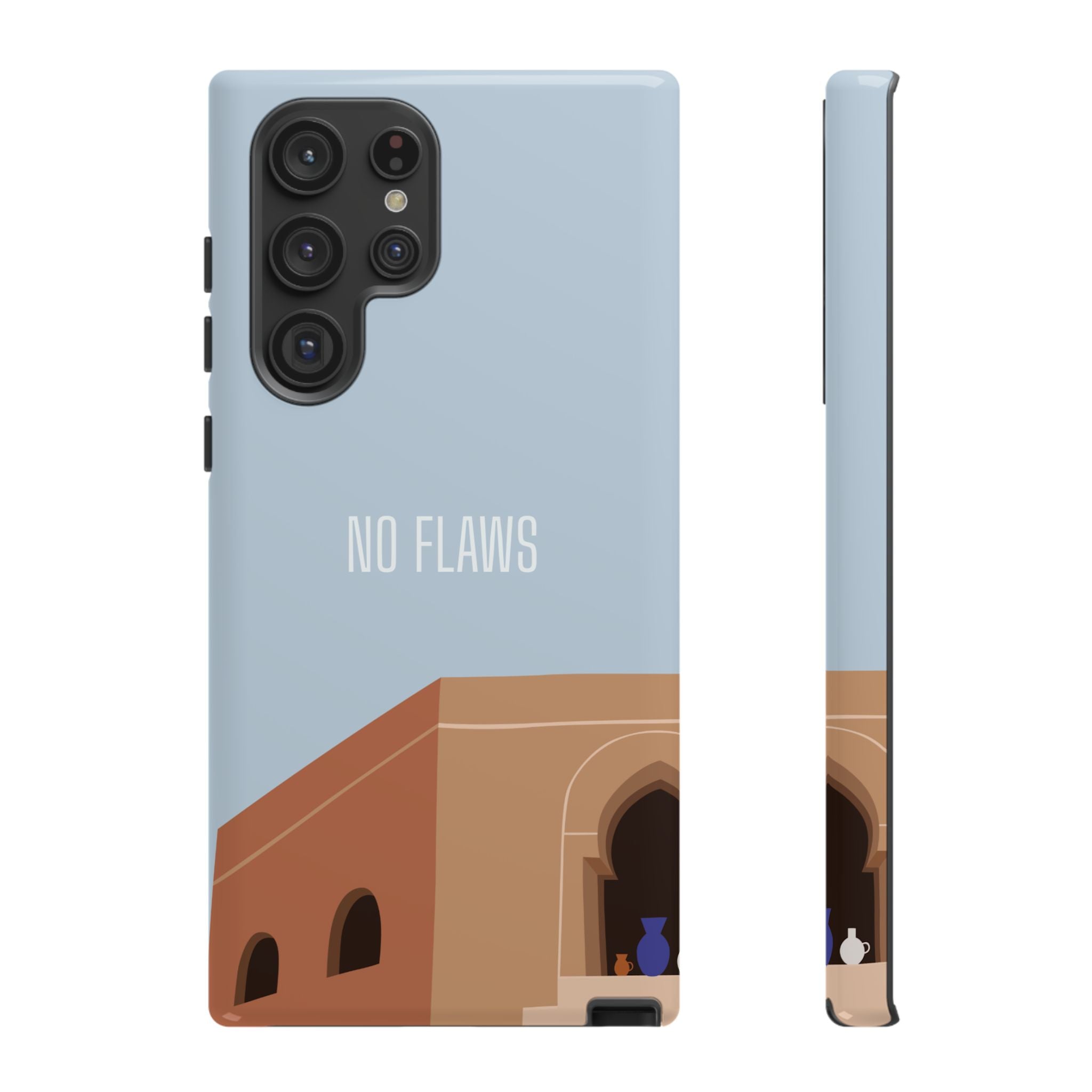 Minimal Desert Illustration “No Flaws” Protective Tough Case