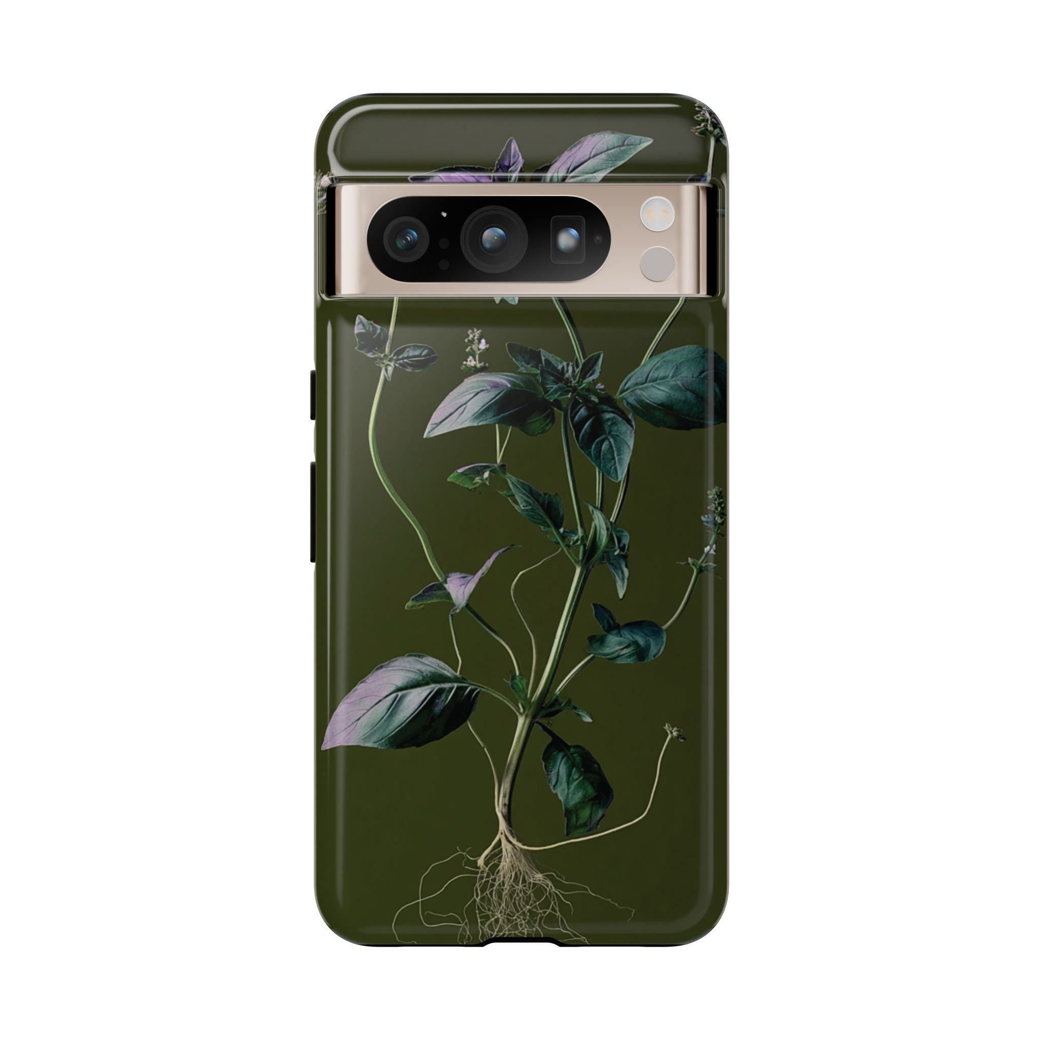 Green Botanical Phone Case, Floral Phone Cover, Nature Lover Gift