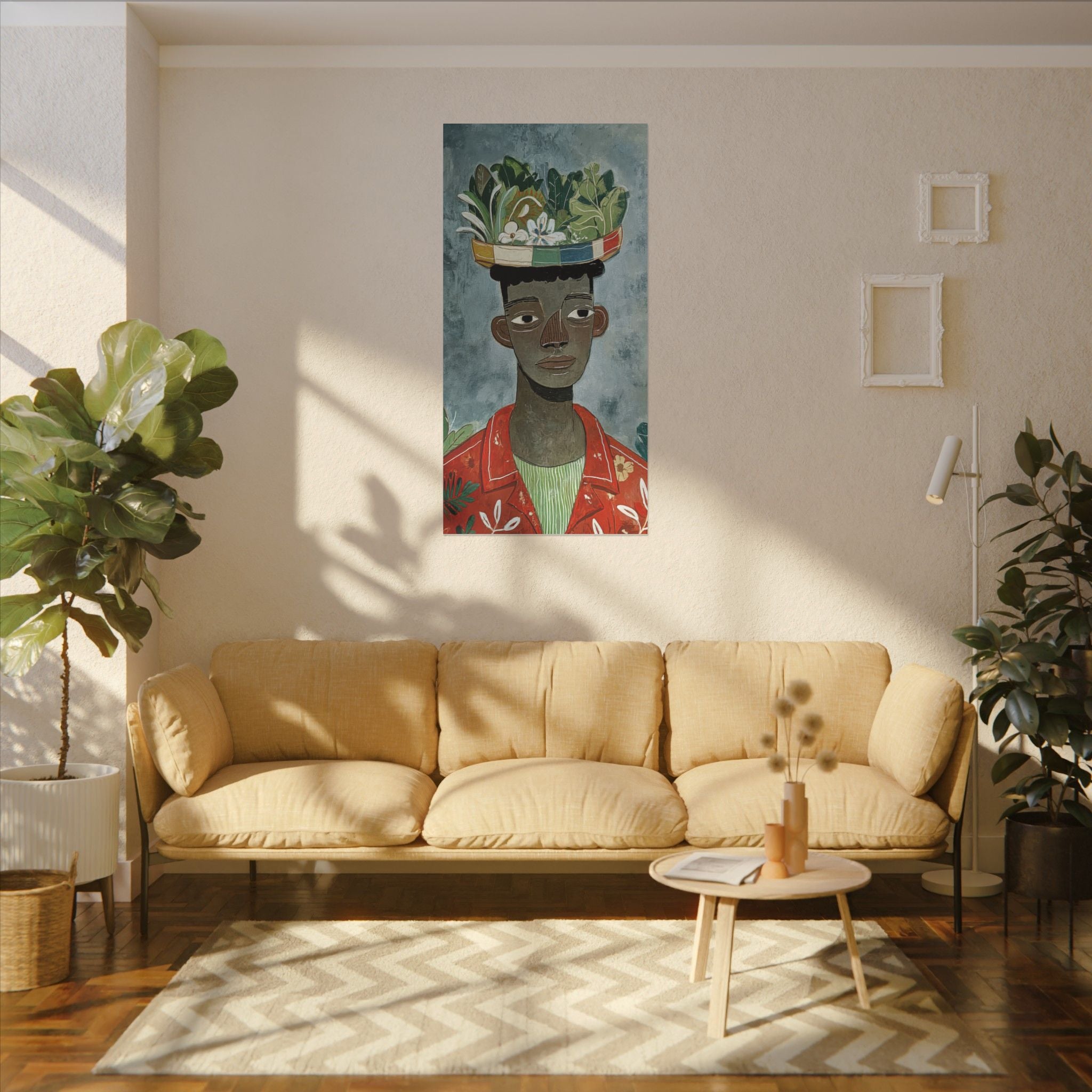 The Garden Within: Contemporary Portrait Canvas Art
