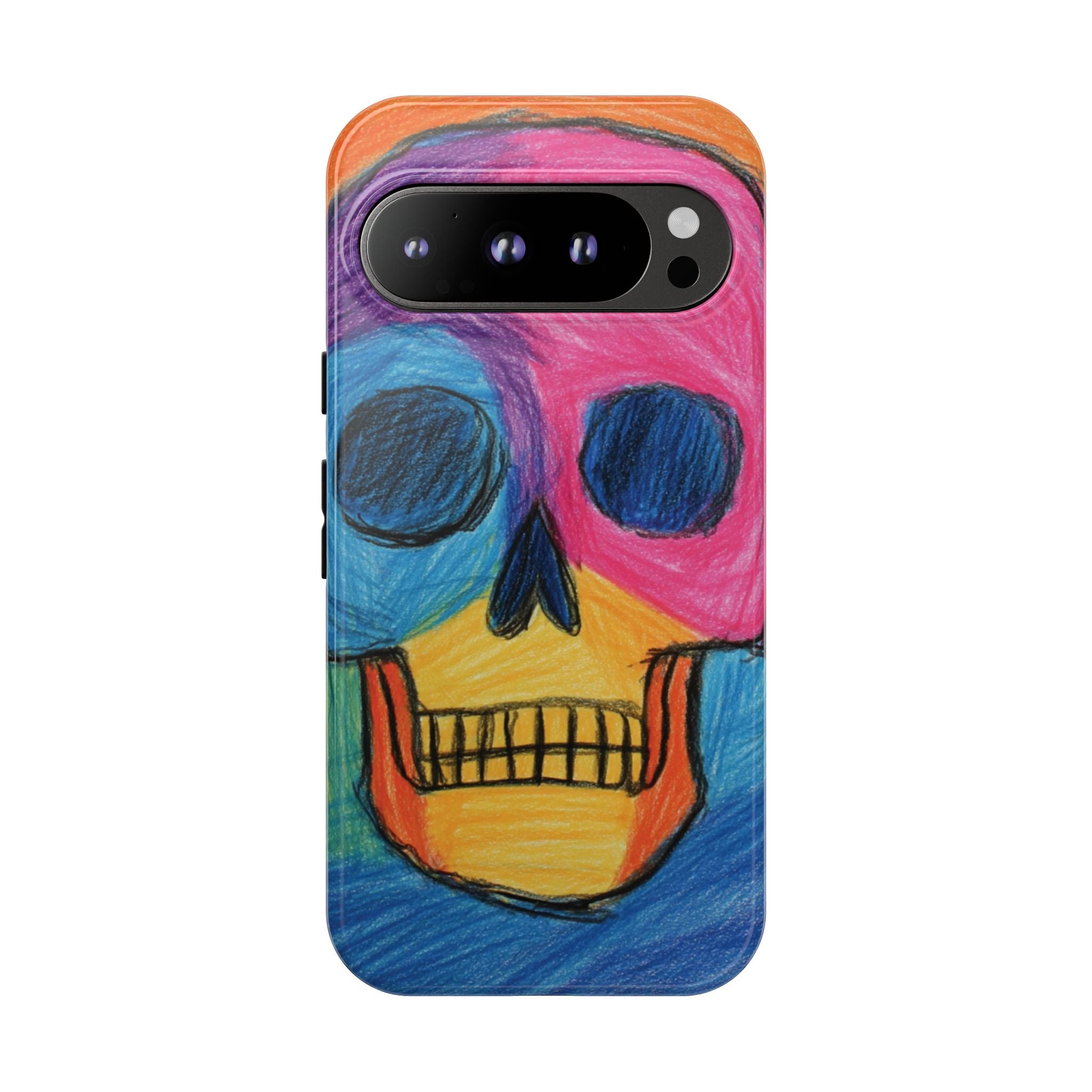 Vibrant Skull Phone Case | Tough Cases, Colorful Design, Unique Art Phone Cover