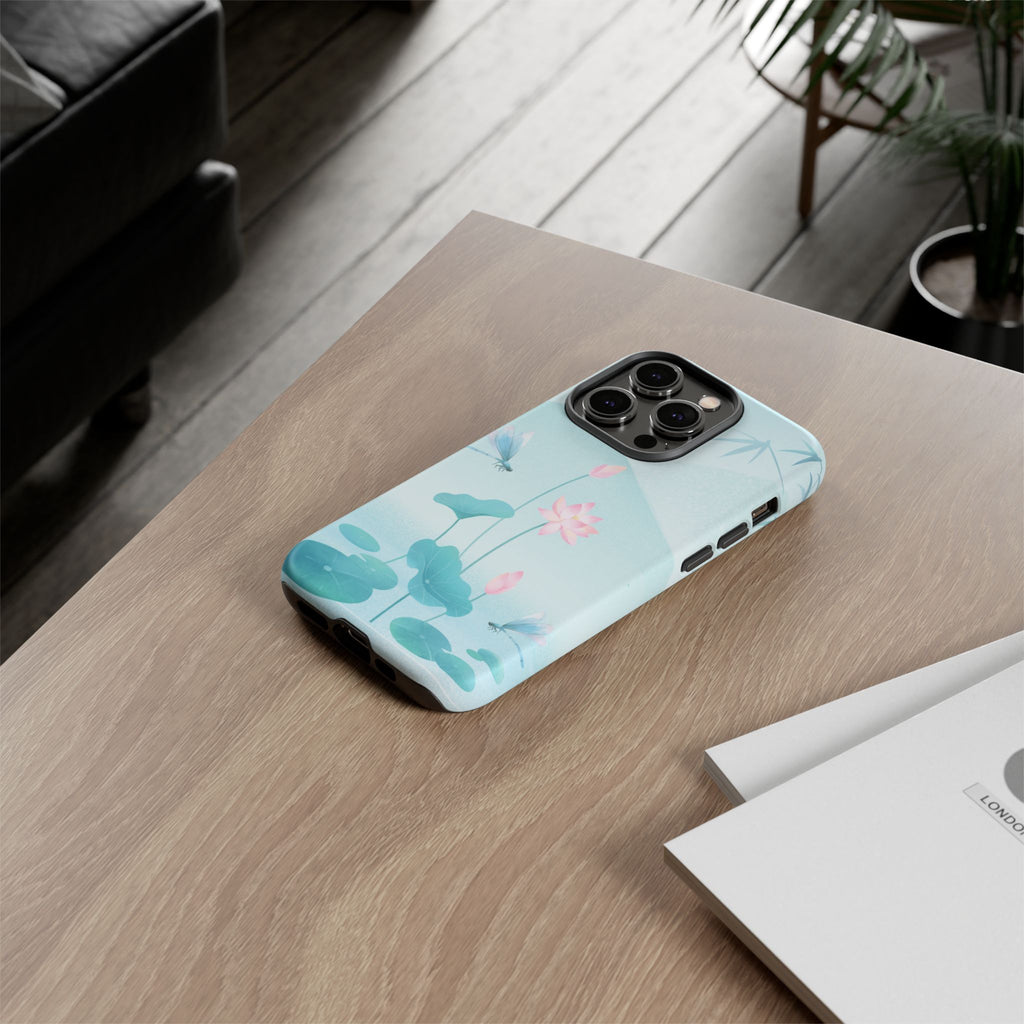 Lotus Pond Phone Case — Serene Floral iPhone Protective Cover