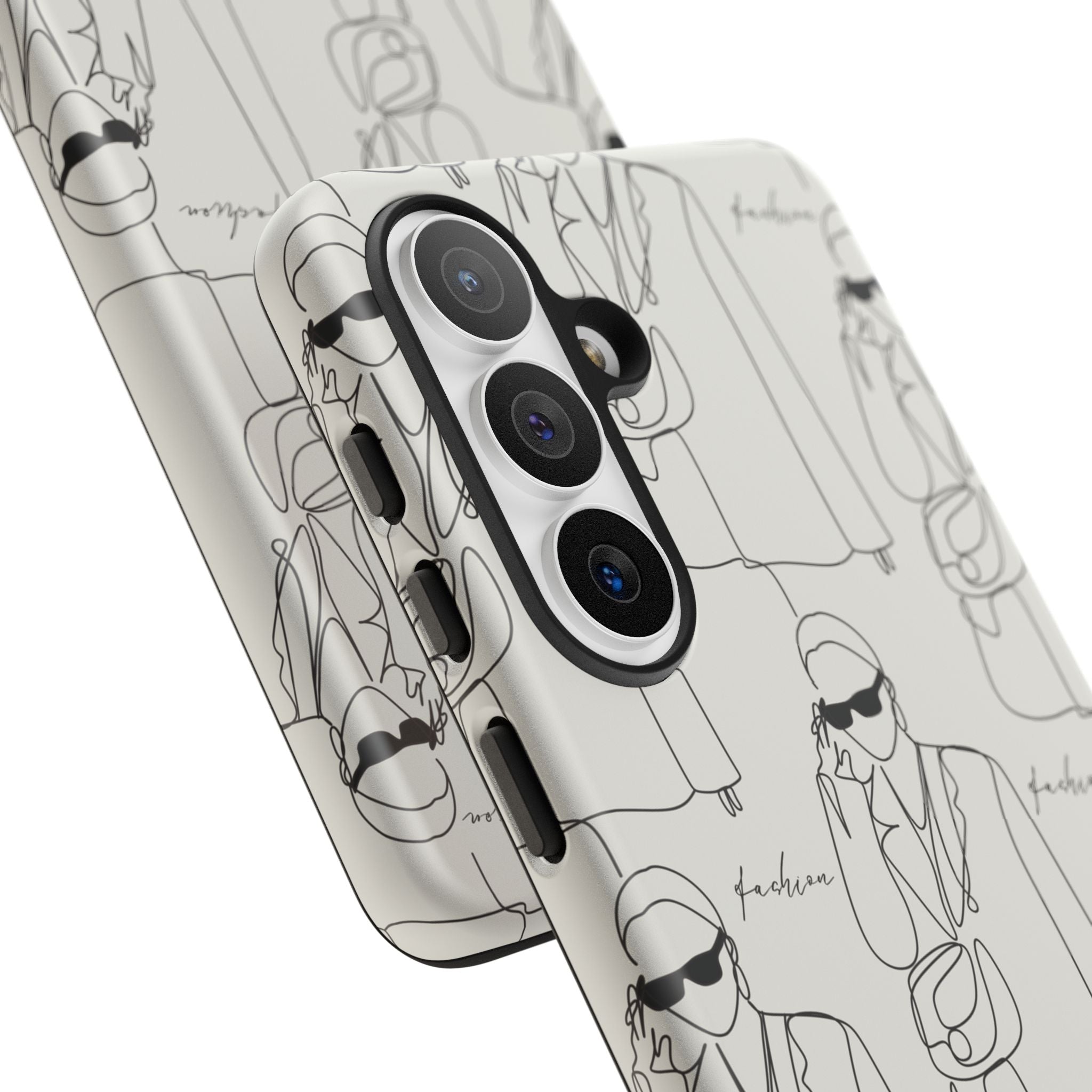Fashion Sketch Phone Case — Minimalist Chic Designer Pattern