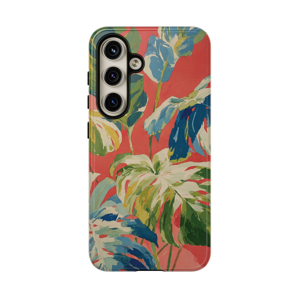 Tropical Phone Case, Floral Tough Case, Vibrant Phone Cover for Summer
