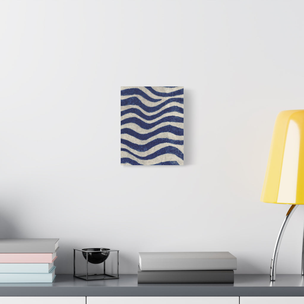 Abstract Blue Wave Canvas Print — Stretched Matte Wall Art