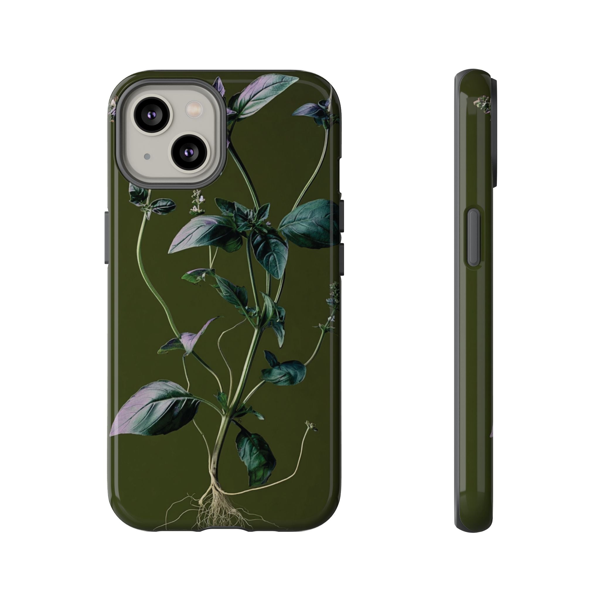 Green Botanical Phone Case, Floral Phone Cover, Nature Lover Gift