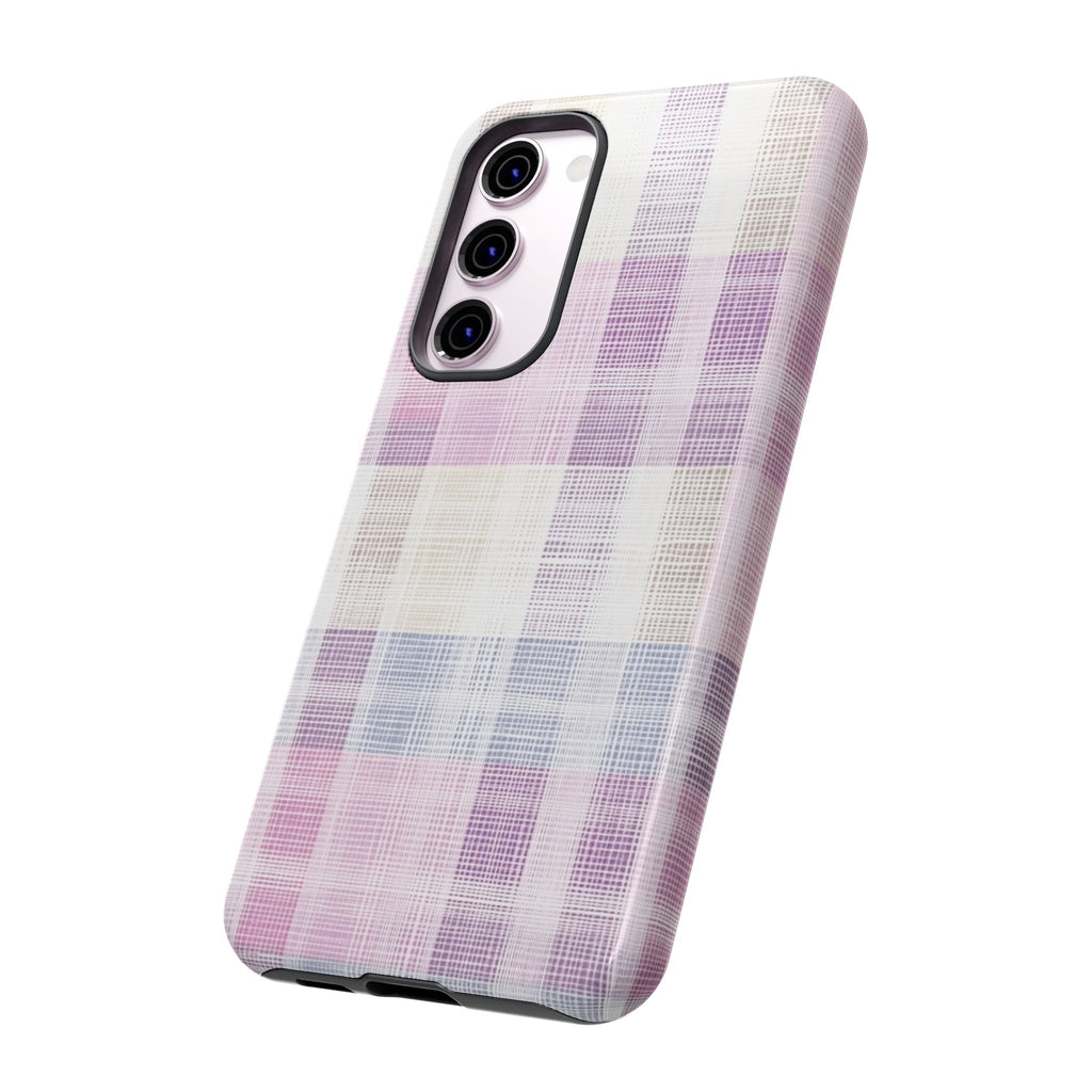 Pink Plaid Phone Case, Trendy Accessories, Birthday, Everyday Use, Tough Cases