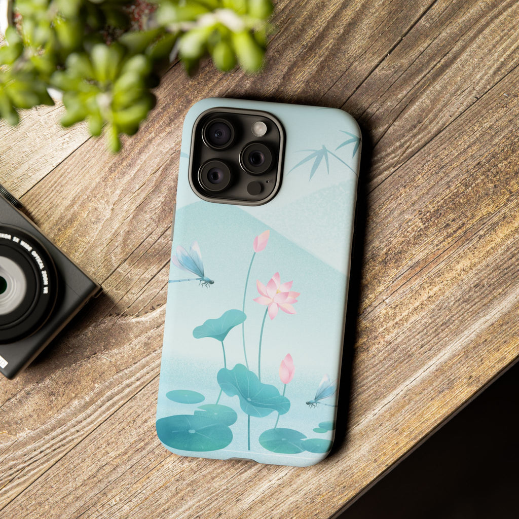 Lotus Pond Phone Case — Serene Floral iPhone Protective Cover