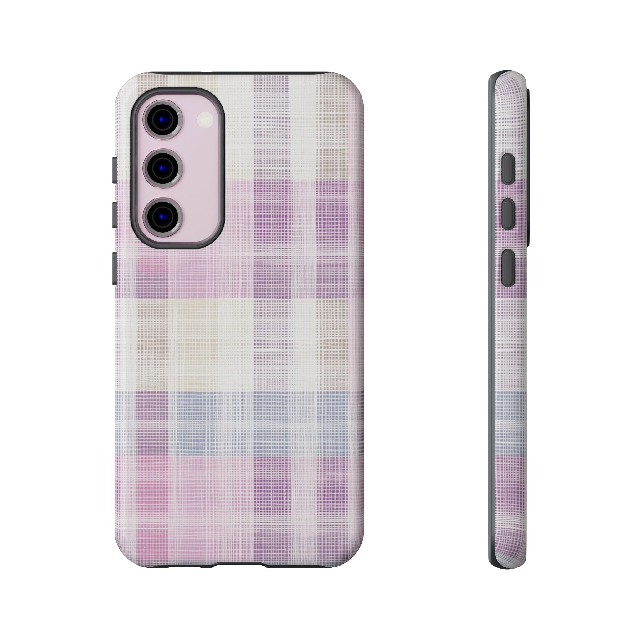 Pink Plaid Phone Case, Trendy Accessories, Birthday, Everyday Use, Tough Cases