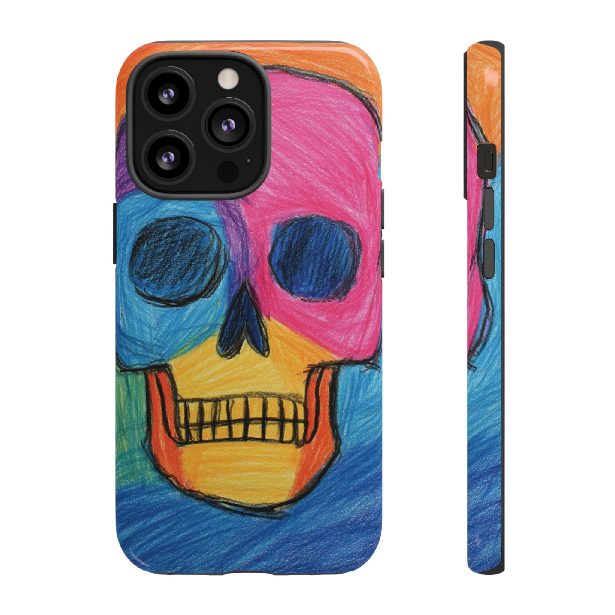 Vibrant Skull Phone Case | Tough Cases, Colorful Design, Unique Art Phone Cover