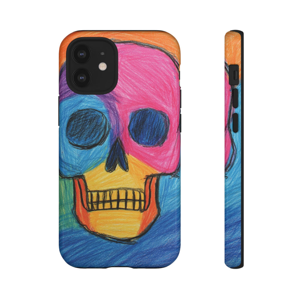 Vibrant Skull Phone Case | Tough Cases, Colorful Design, Unique Art Phone Cover