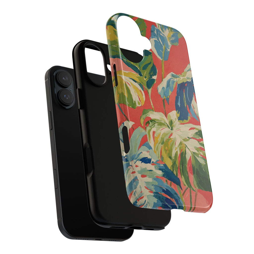 Tropical Phone Case, Floral Tough Case, Vibrant Phone Cover for Summer