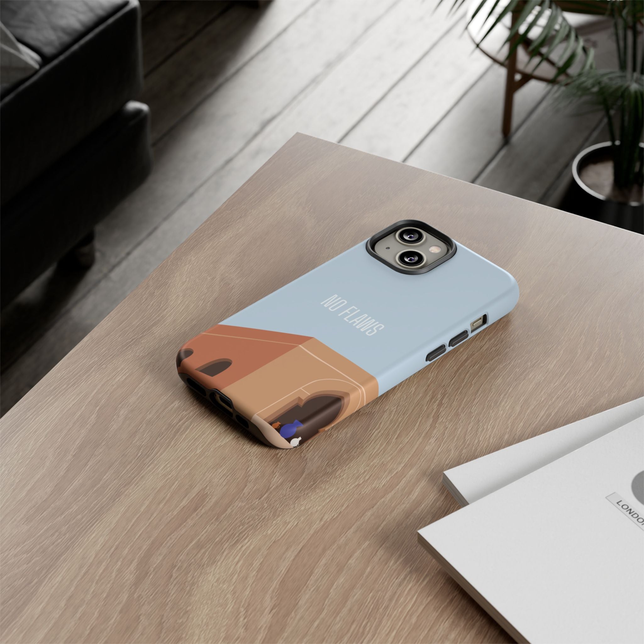 Minimal Desert Illustration “No Flaws” Protective Tough Case