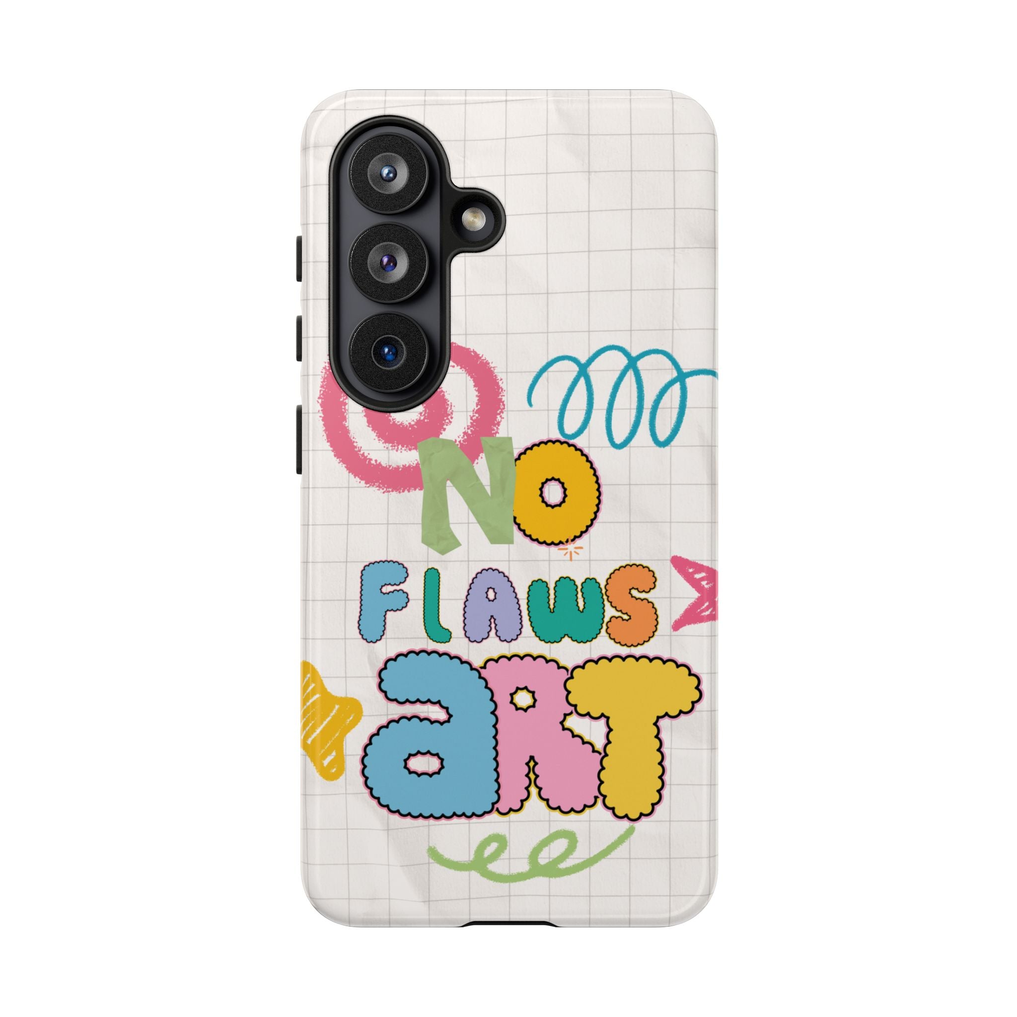 No Flaws Art Phone Case – Cute Doodle Protective Phone Cover