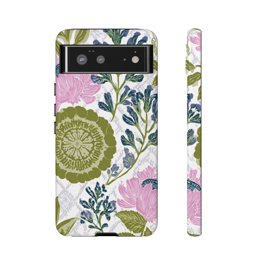 Floral Phone Case, Tough Cases with Elegant Design, Stylish Phone Accessories