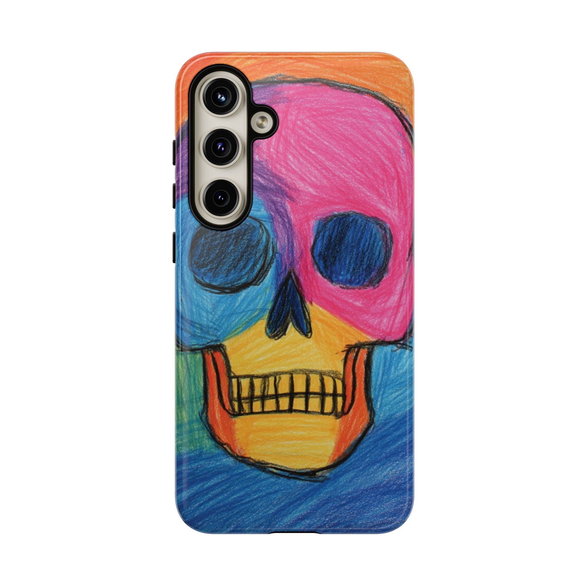 Vibrant Skull Phone Case | Tough Cases, Colorful Design, Unique Art Phone Cover