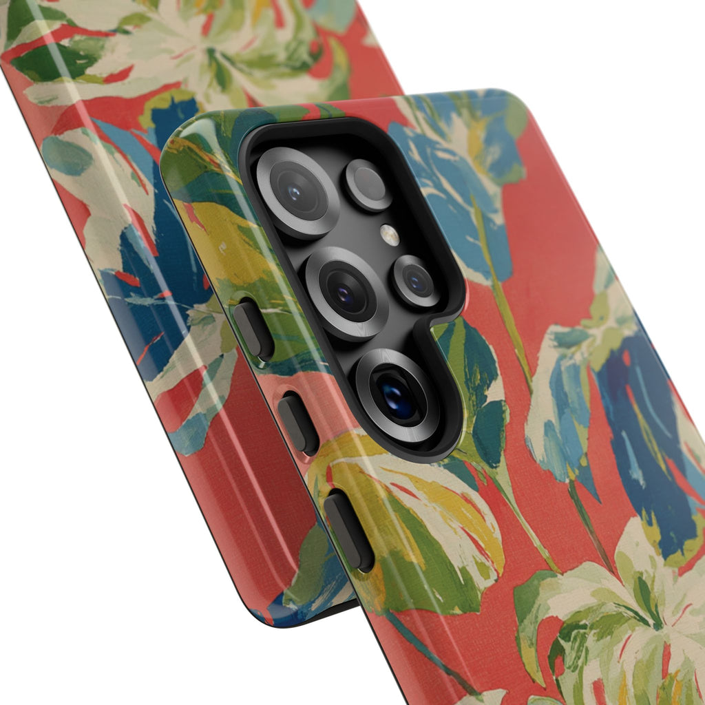 Tropical Phone Case, Floral Tough Case, Vibrant Phone Cover for Summer