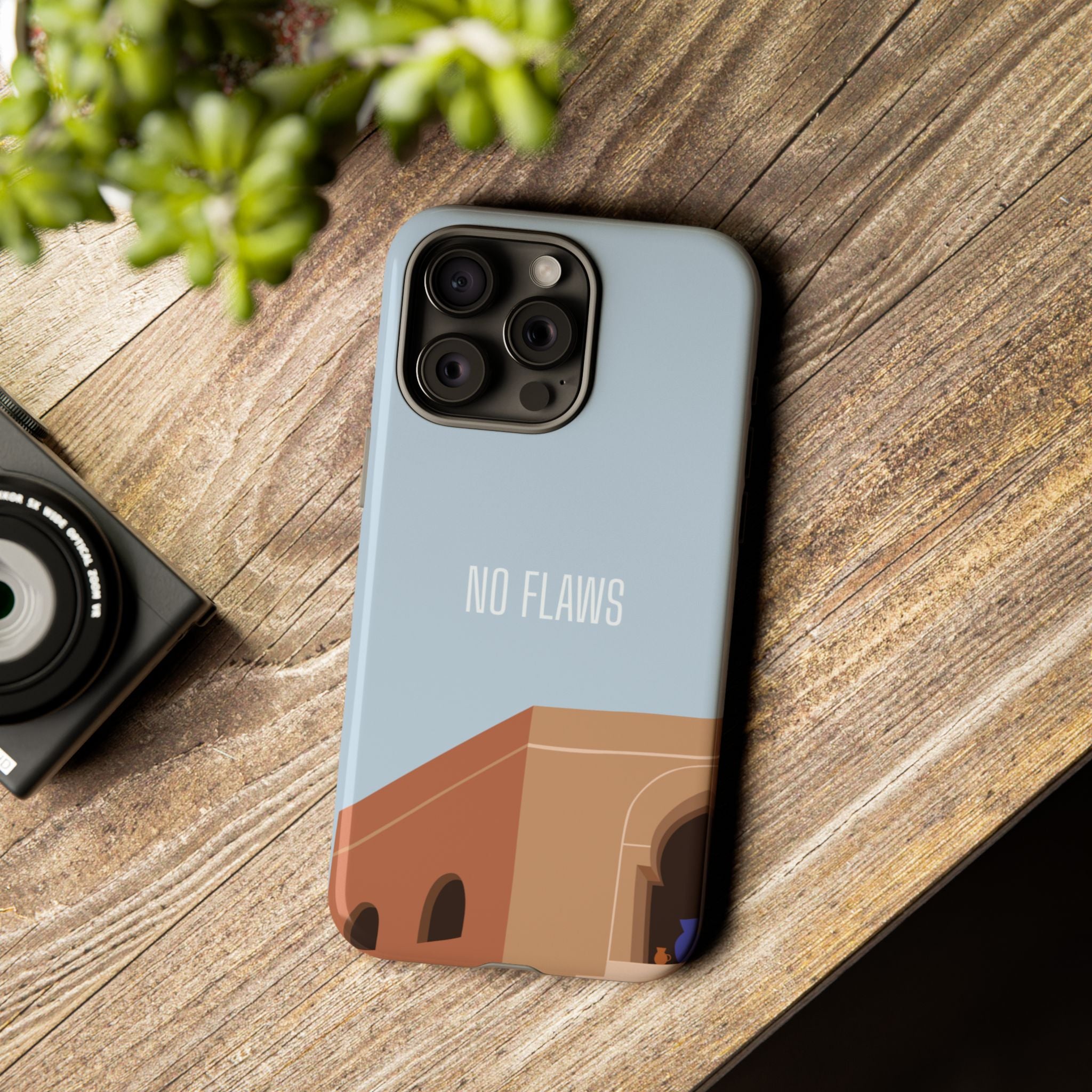 Minimal Desert Illustration “No Flaws” Protective Tough Case