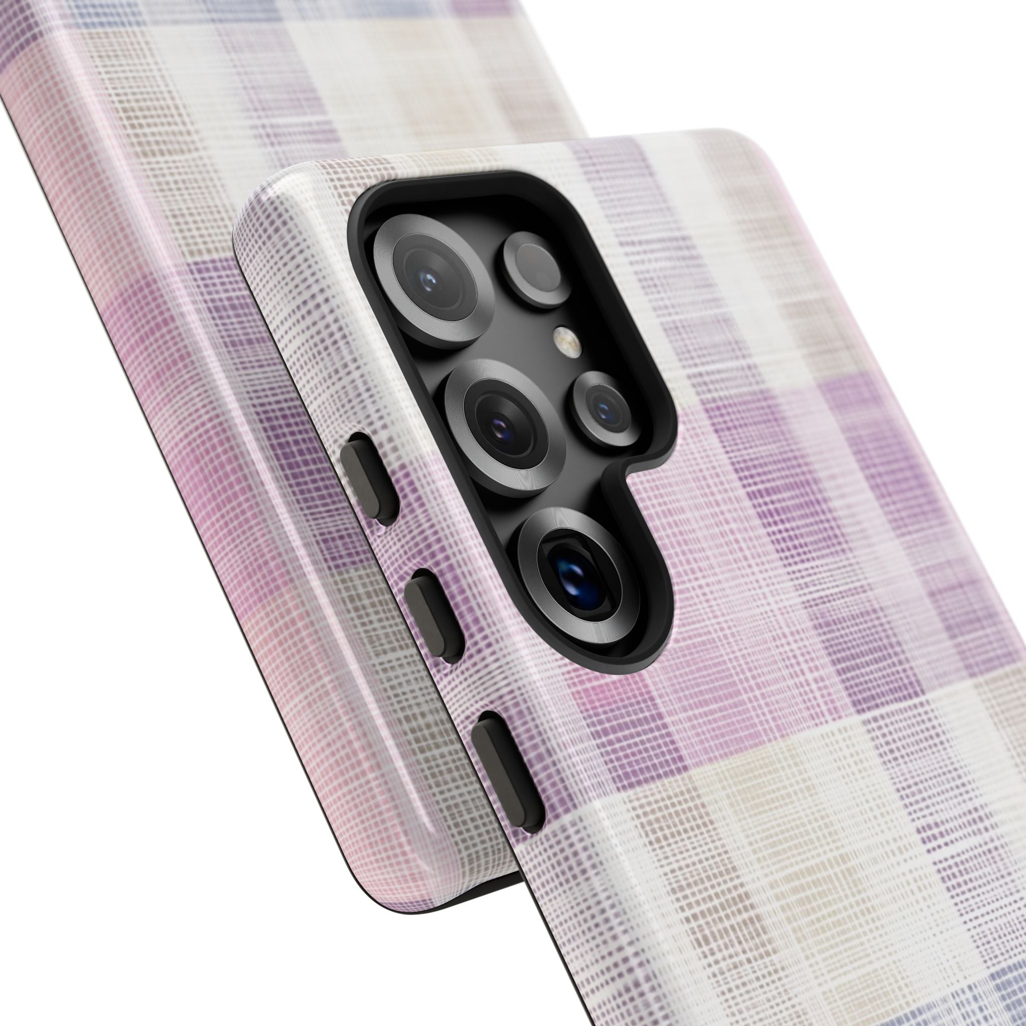 Pink Plaid Phone Case, Trendy Accessories, Birthday, Everyday Use, Tough Cases