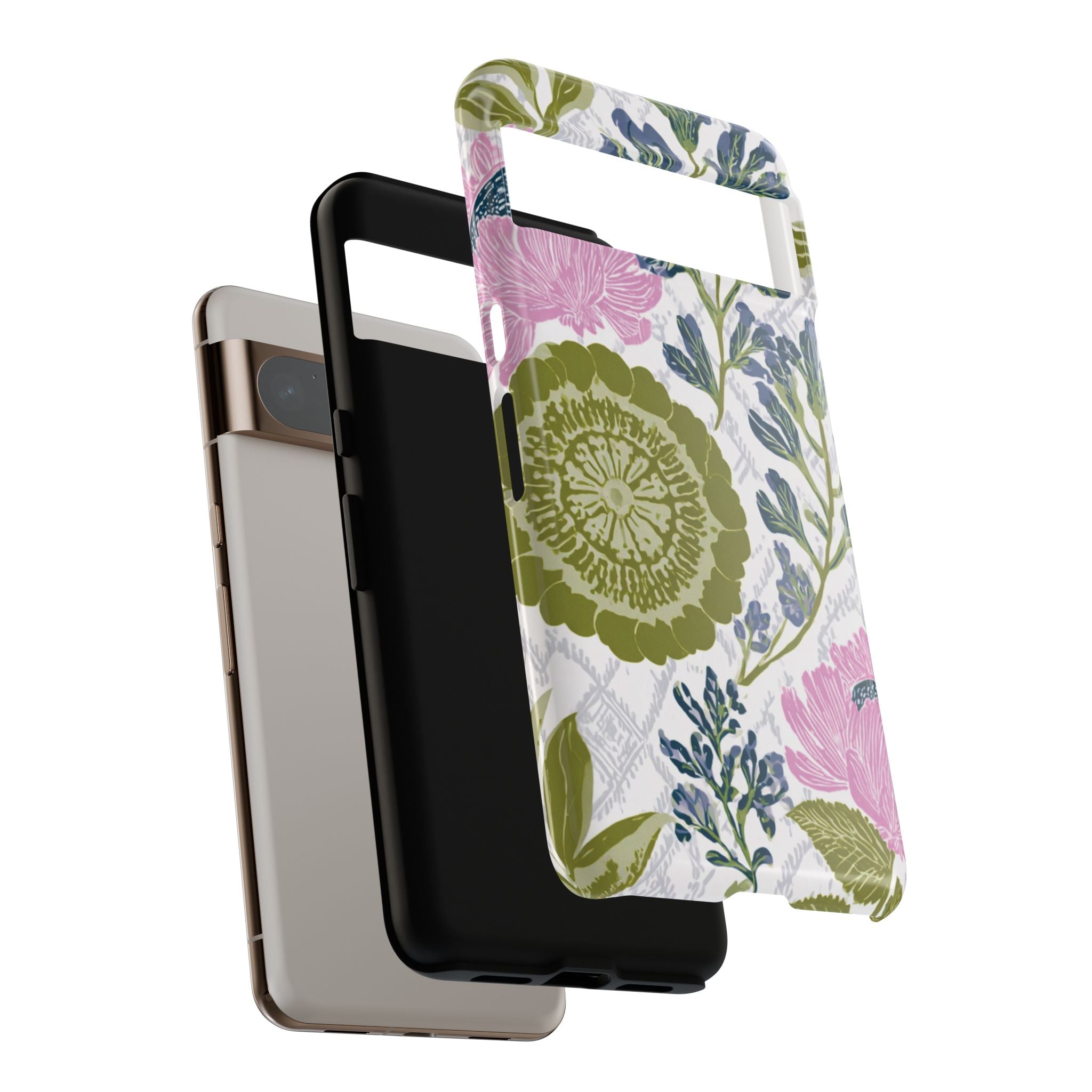 Floral Phone Case, Tough Cases with Elegant Design, Stylish Phone Accessories