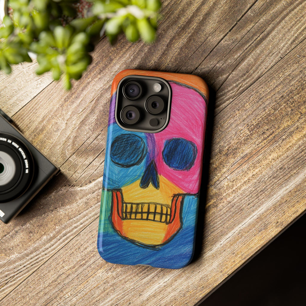 Vibrant Skull Phone Case | Tough Cases, Colorful Design, Unique Art Phone Cover