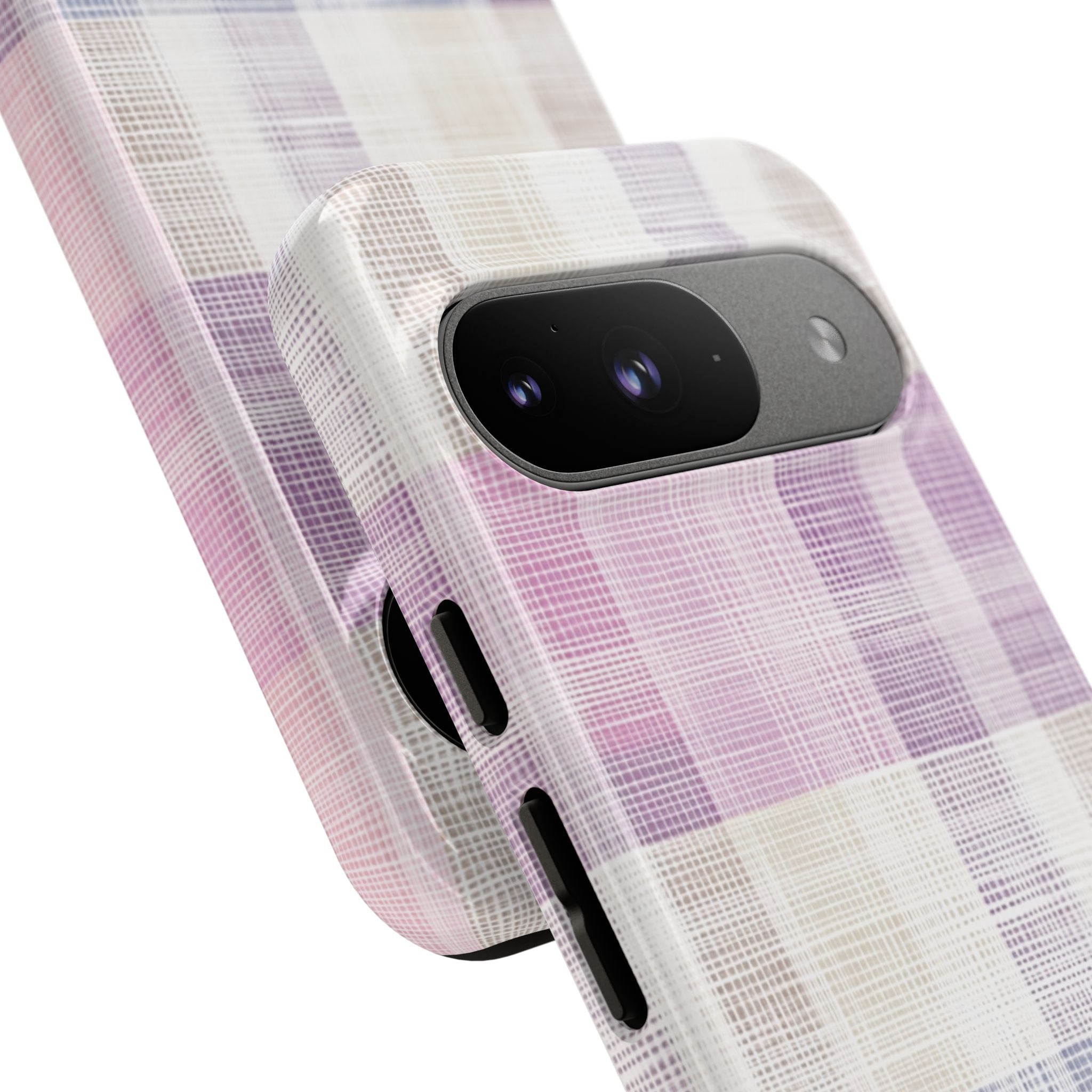 Pink Plaid Phone Case, Trendy Accessories, Birthday, Everyday Use, Tough Cases