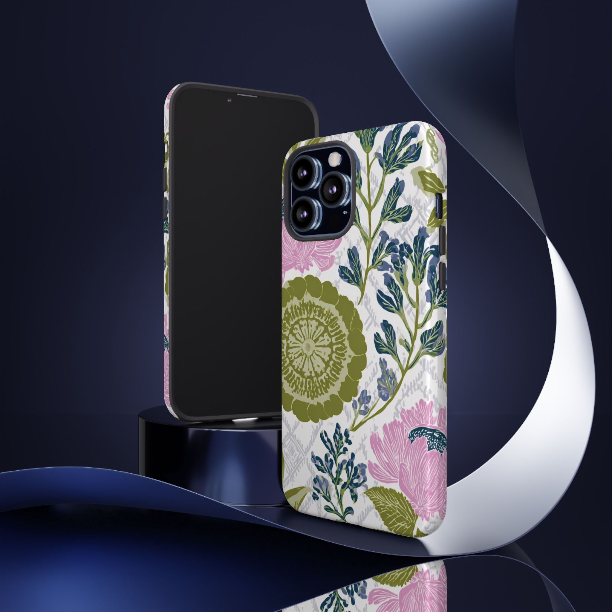 Floral Phone Case, Tough Cases with Elegant Design, Stylish Phone Accessories