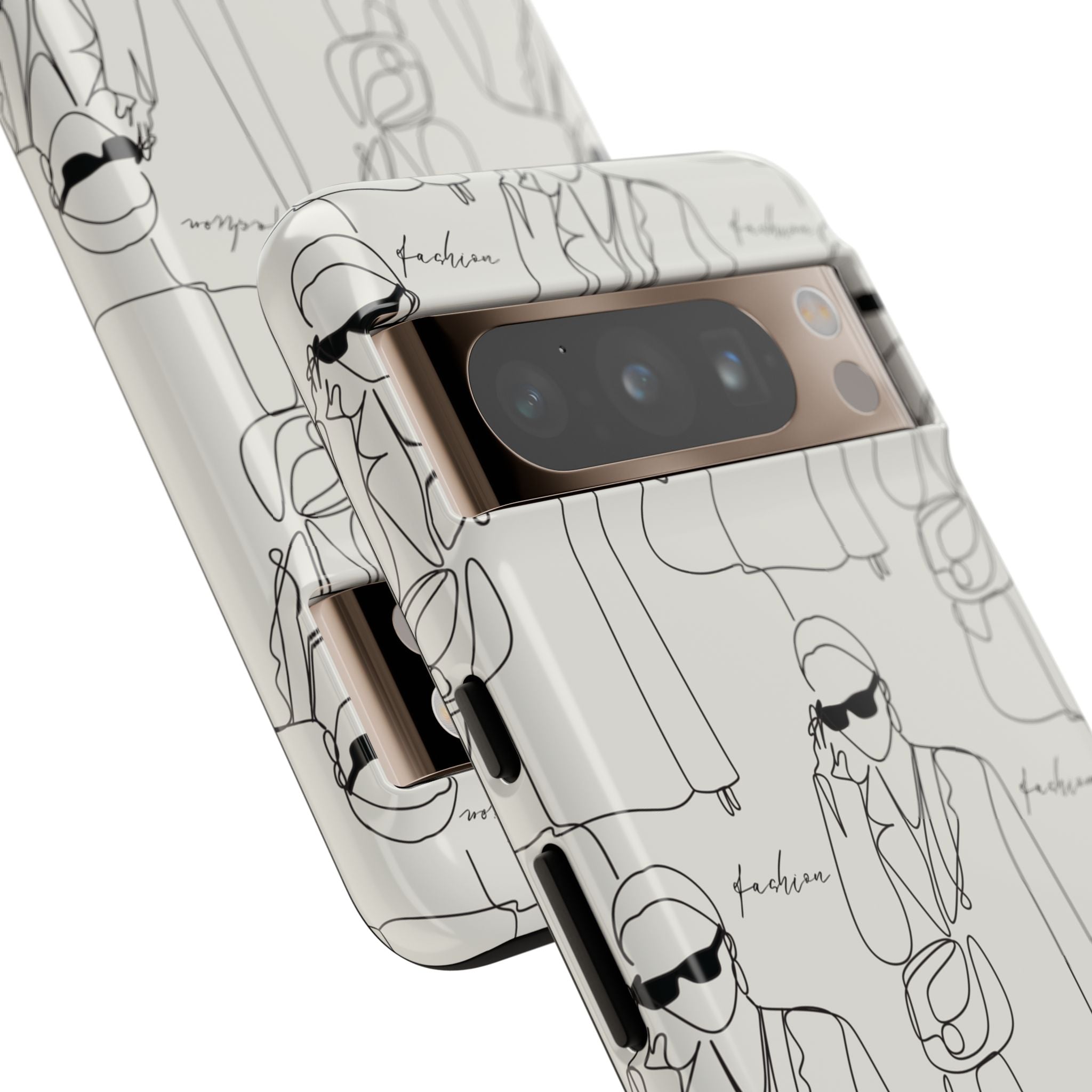 Fashion Sketch Phone Case — Minimalist Chic Designer Pattern