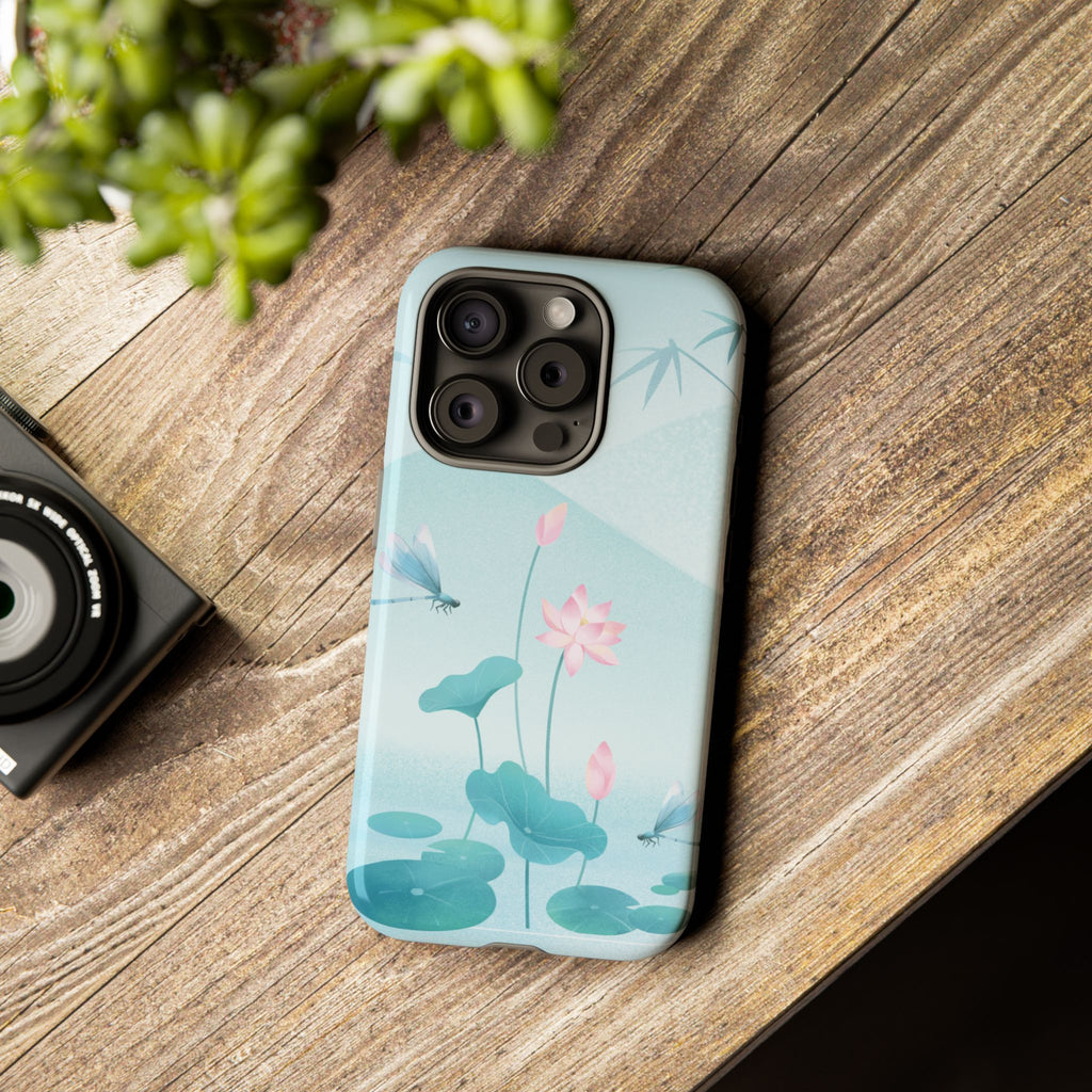 Lotus Pond Phone Case — Serene Floral iPhone Protective Cover