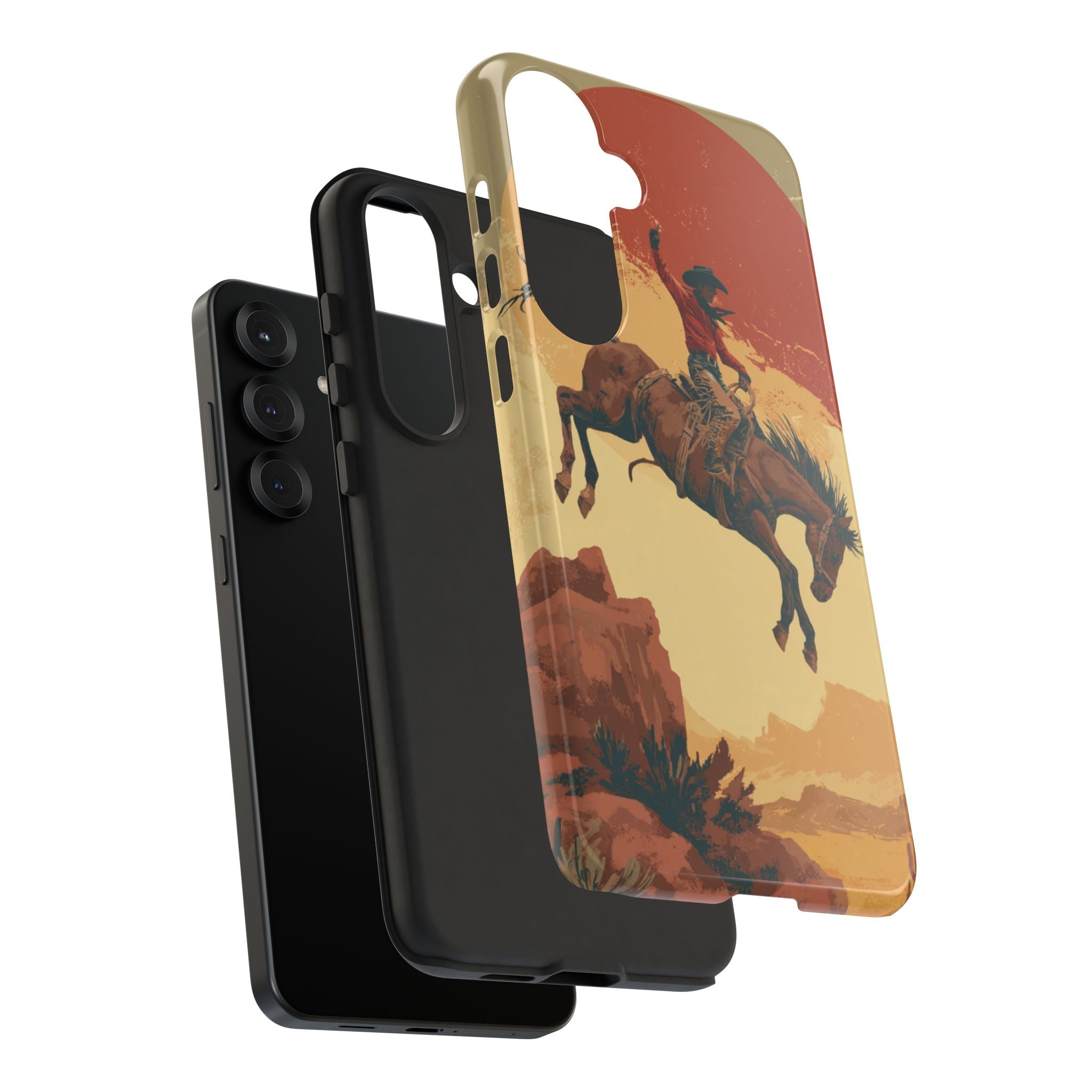 Cowboy Phone Case - Wild West Style, Tough Protection for Outdoor Lovers