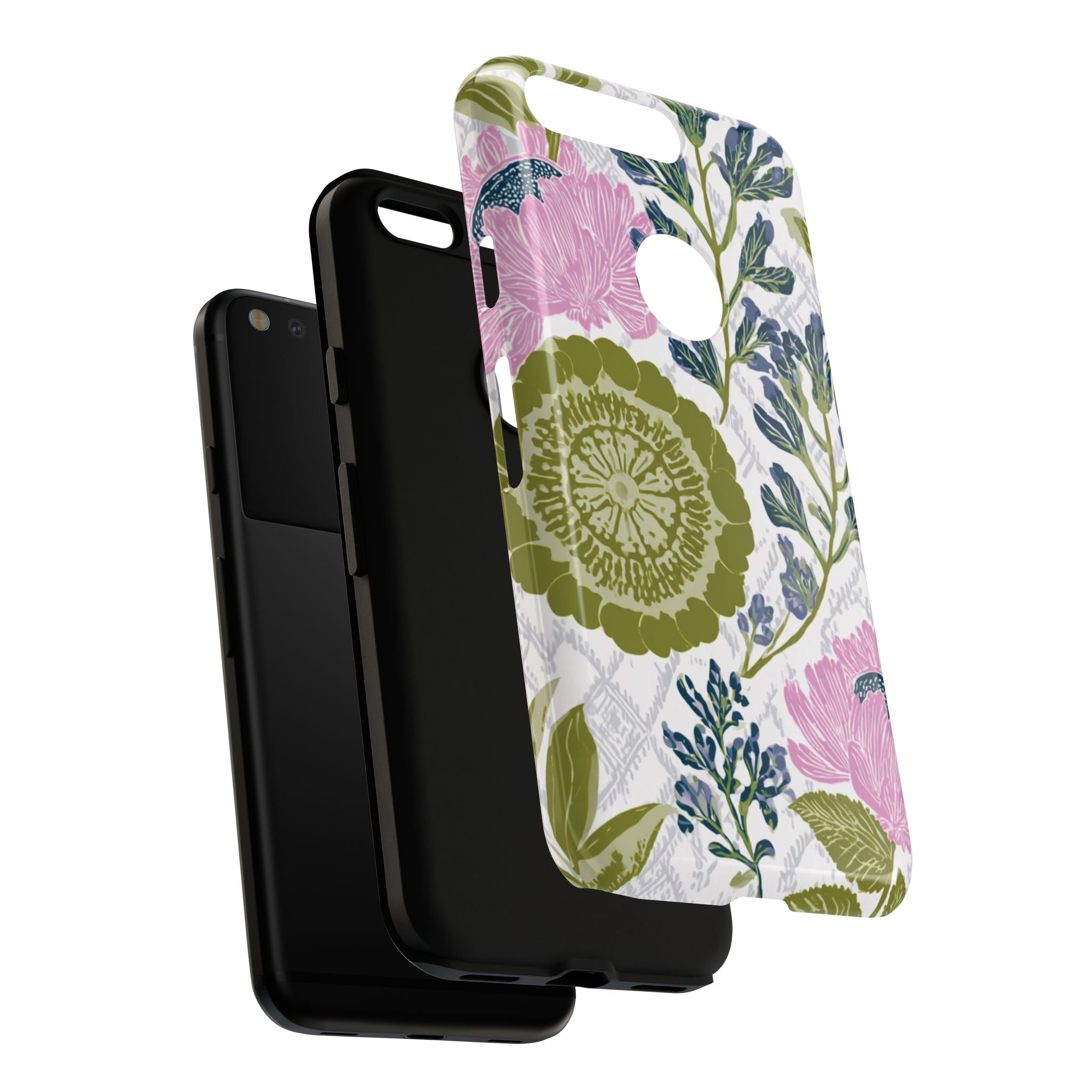 Floral Phone Case, Tough Cases with Elegant Design, Stylish Phone Accessories
