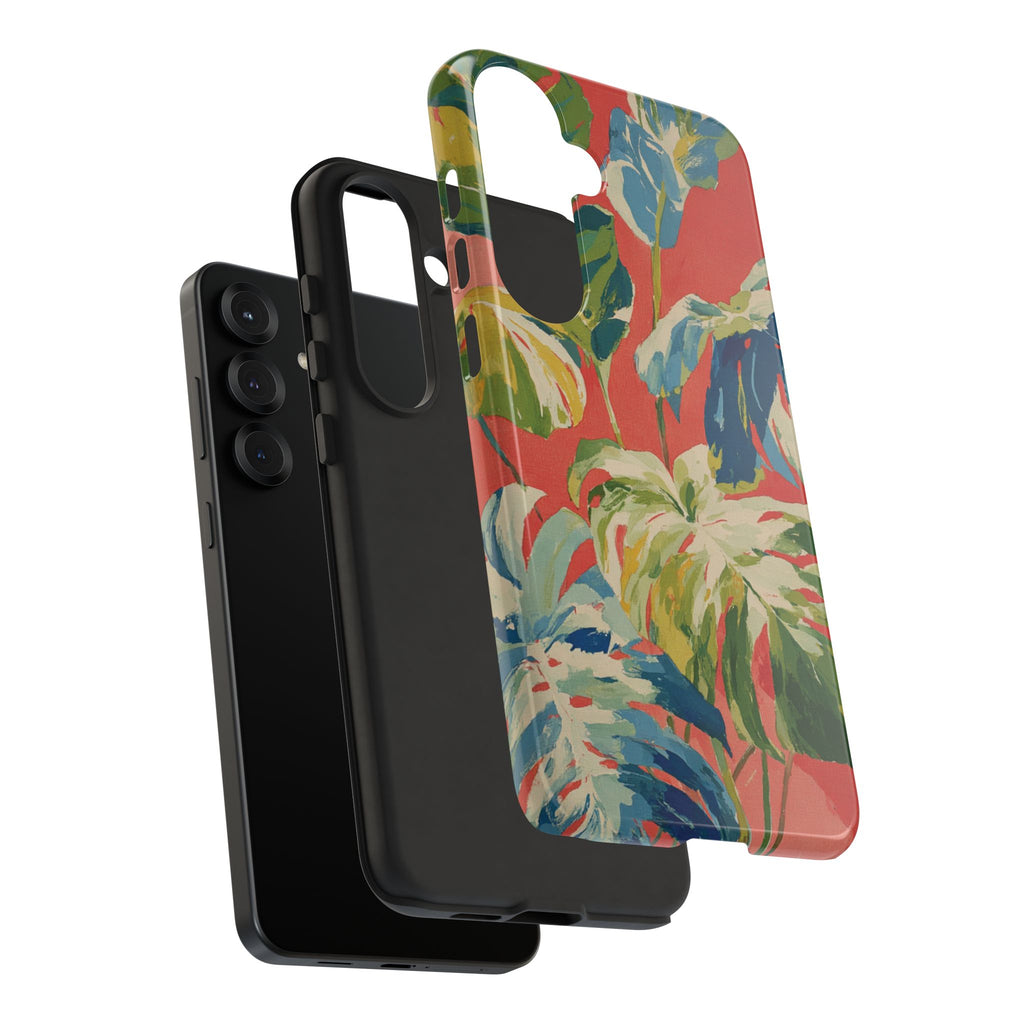 Tropical Phone Case, Floral Tough Case, Vibrant Phone Cover for Summer
