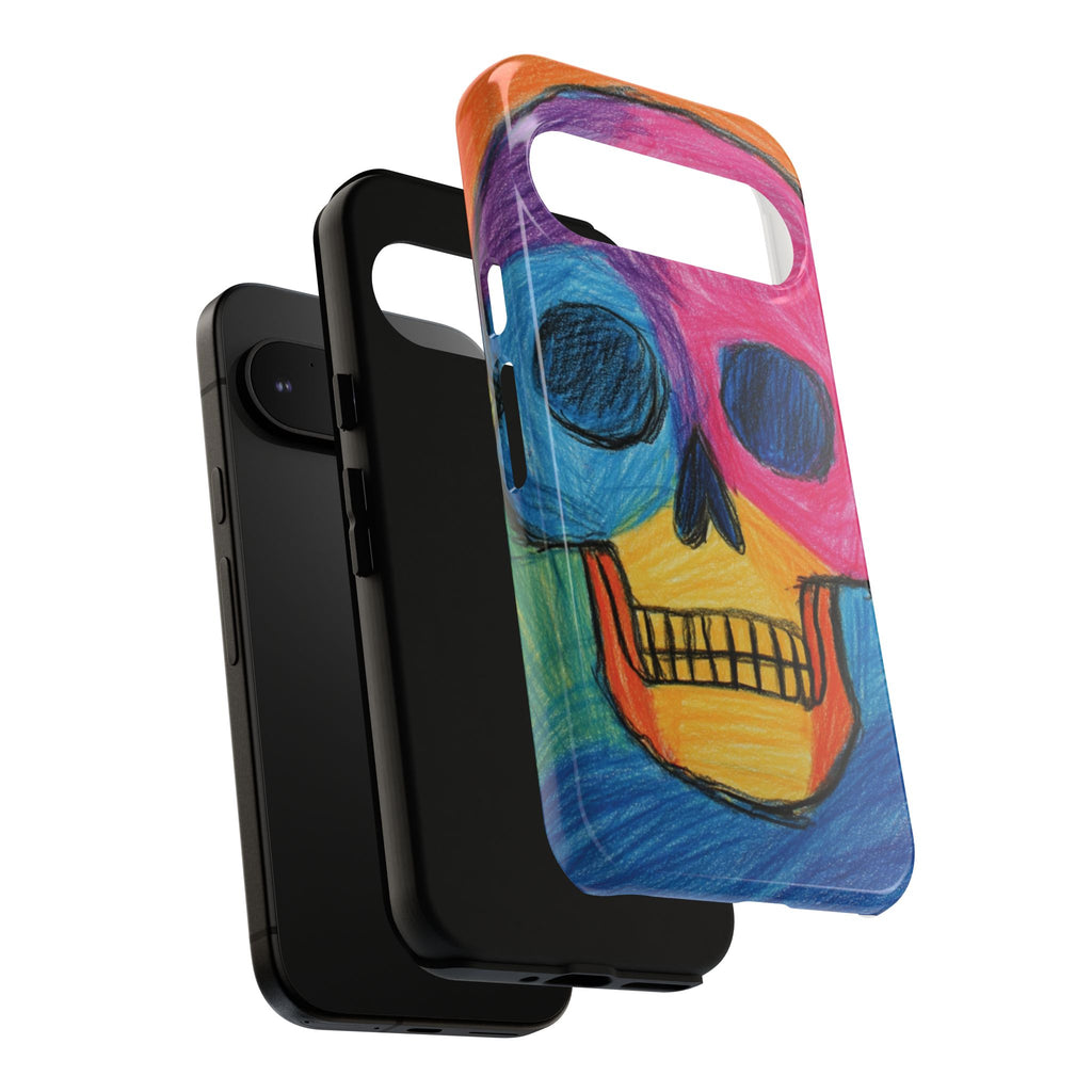 Vibrant Skull Phone Case | Tough Cases, Colorful Design, Unique Art Phone Cover