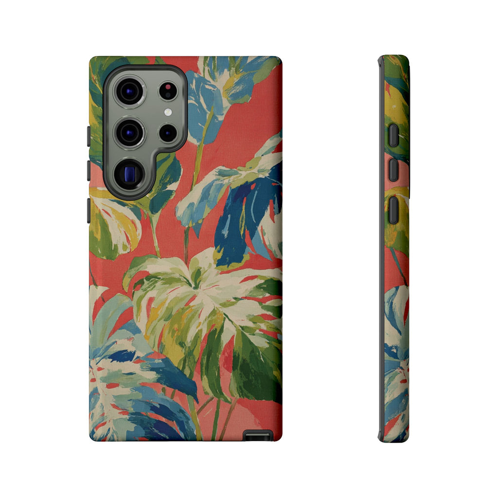 Tropical Phone Case, Floral Tough Case, Vibrant Phone Cover for Summer