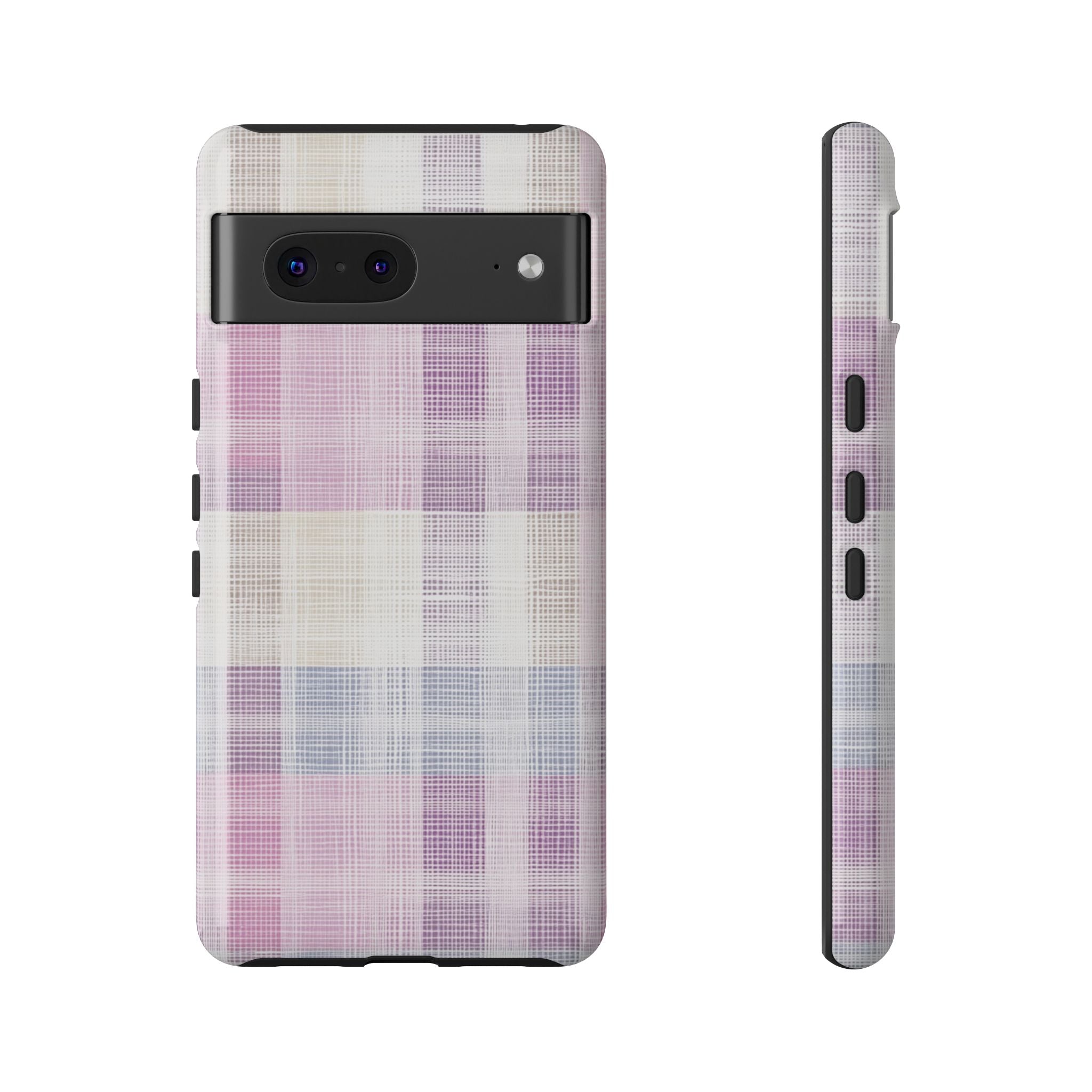 Pink Plaid Phone Case, Trendy Accessories, Birthday, Everyday Use, Tough Cases