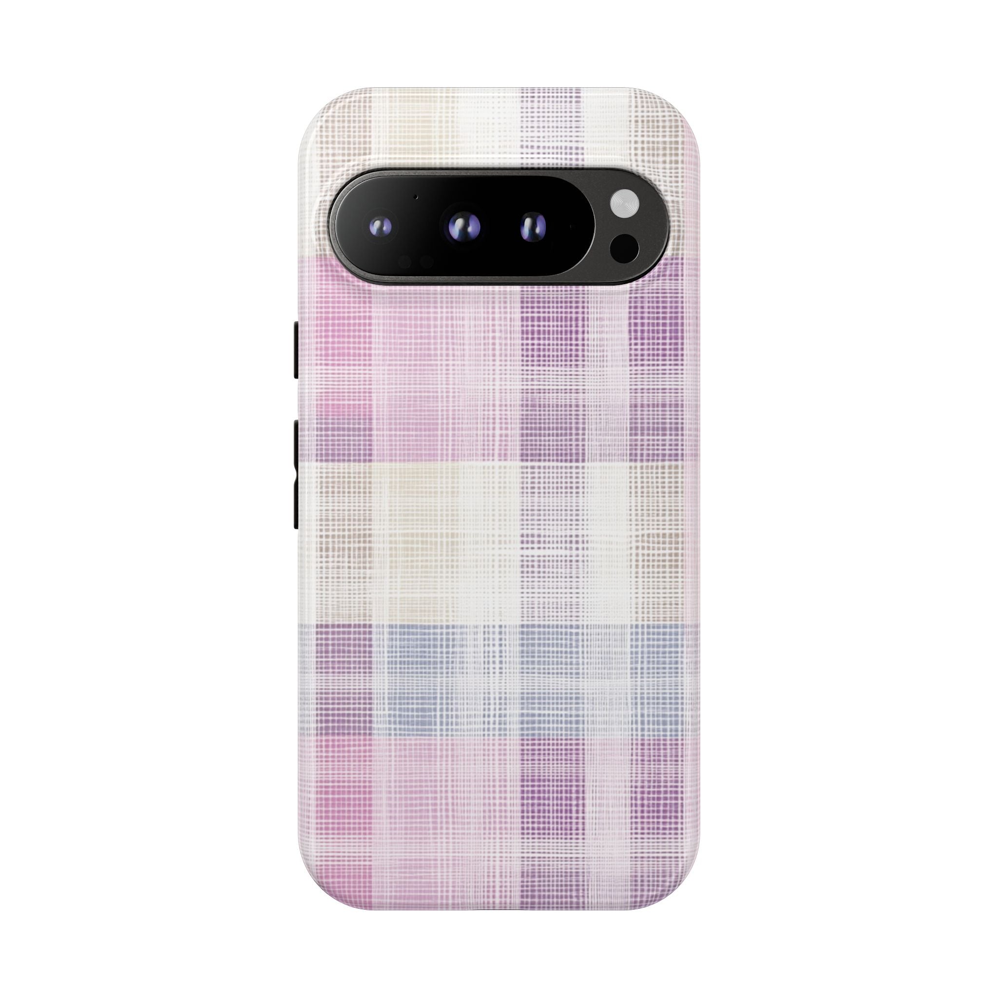 Pink Plaid Phone Case, Trendy Accessories, Birthday, Everyday Use, Tough Cases