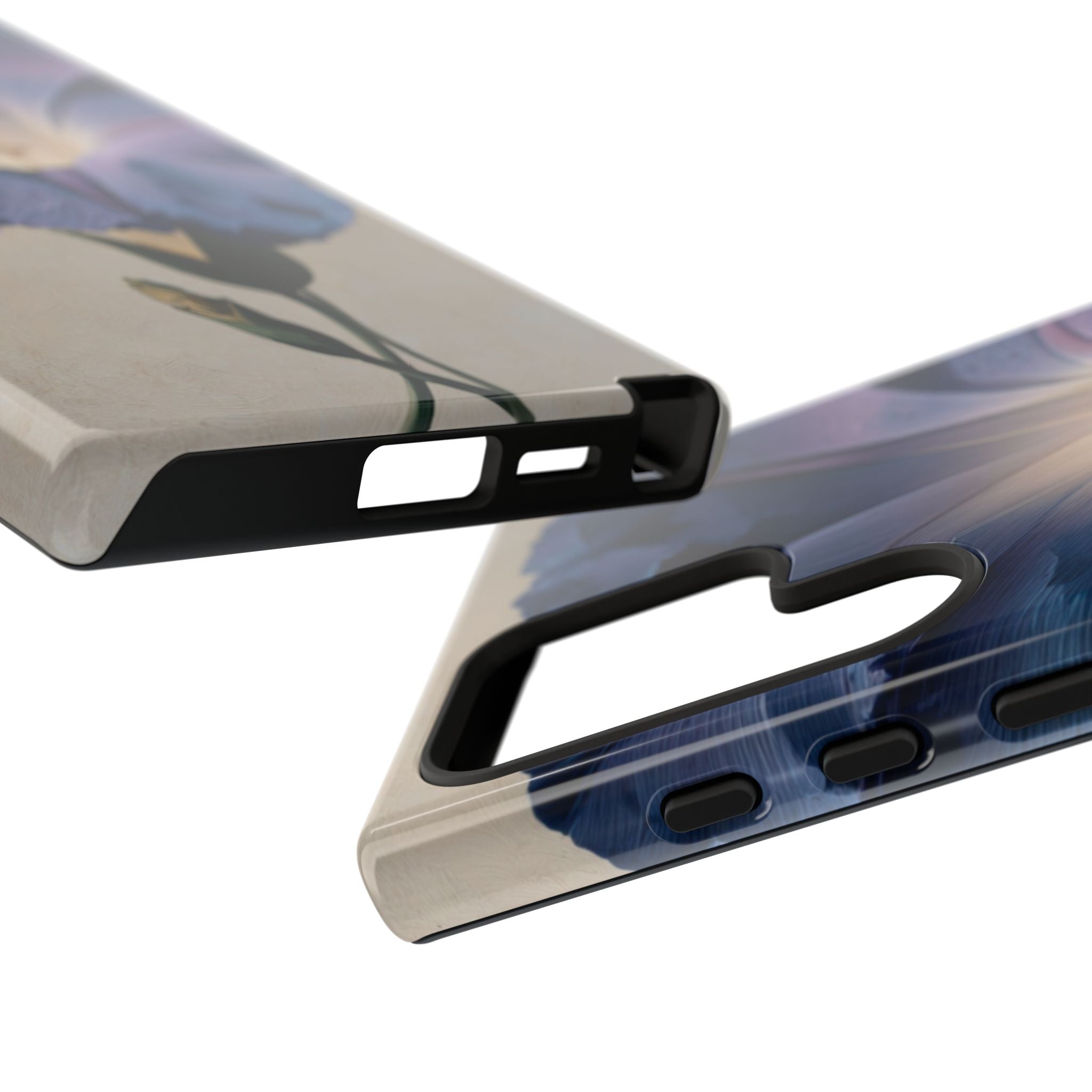 Floral Phone Case, Tough Cases with Purple Flower Design, Phone Accessories