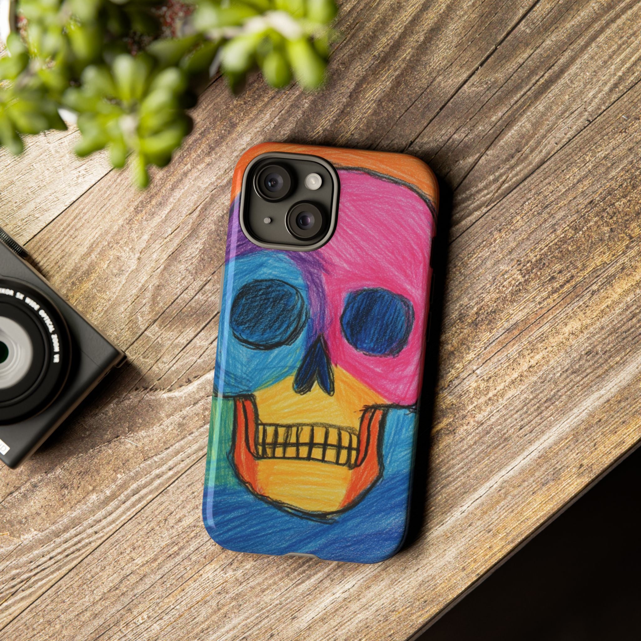 Vibrant Skull Phone Case | Tough Cases, Colorful Design, Unique Art Phone Cover