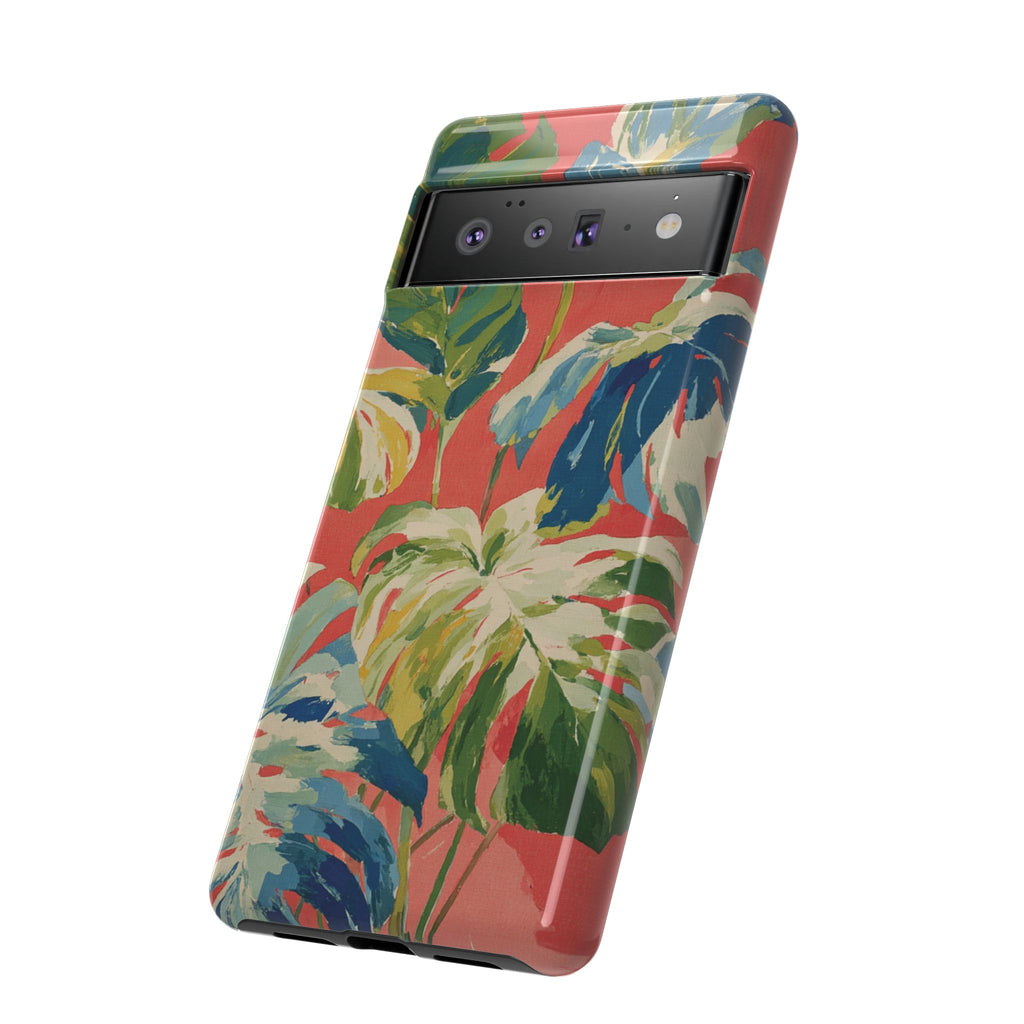 Tropical Phone Case, Floral Tough Case, Vibrant Phone Cover for Summer