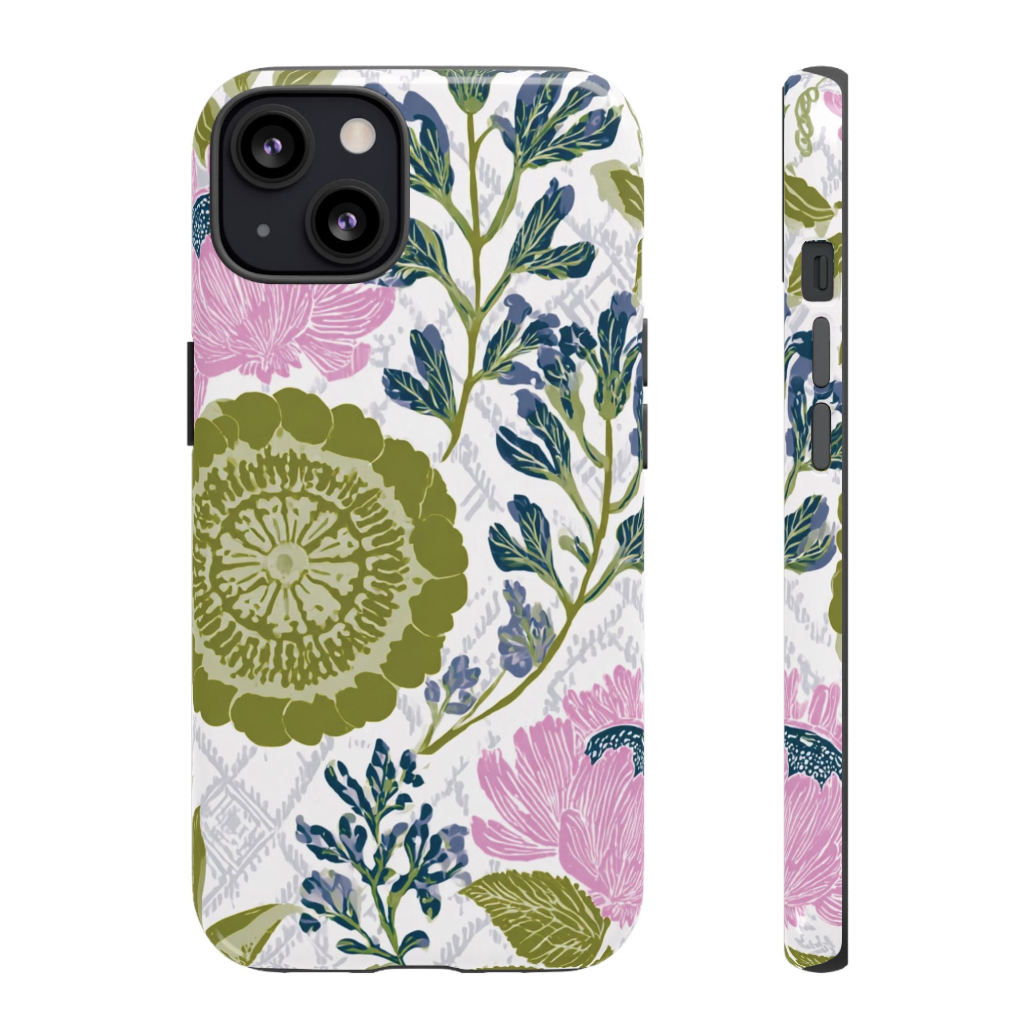 Floral Phone Case, Tough Cases with Elegant Design, Stylish Phone Accessories