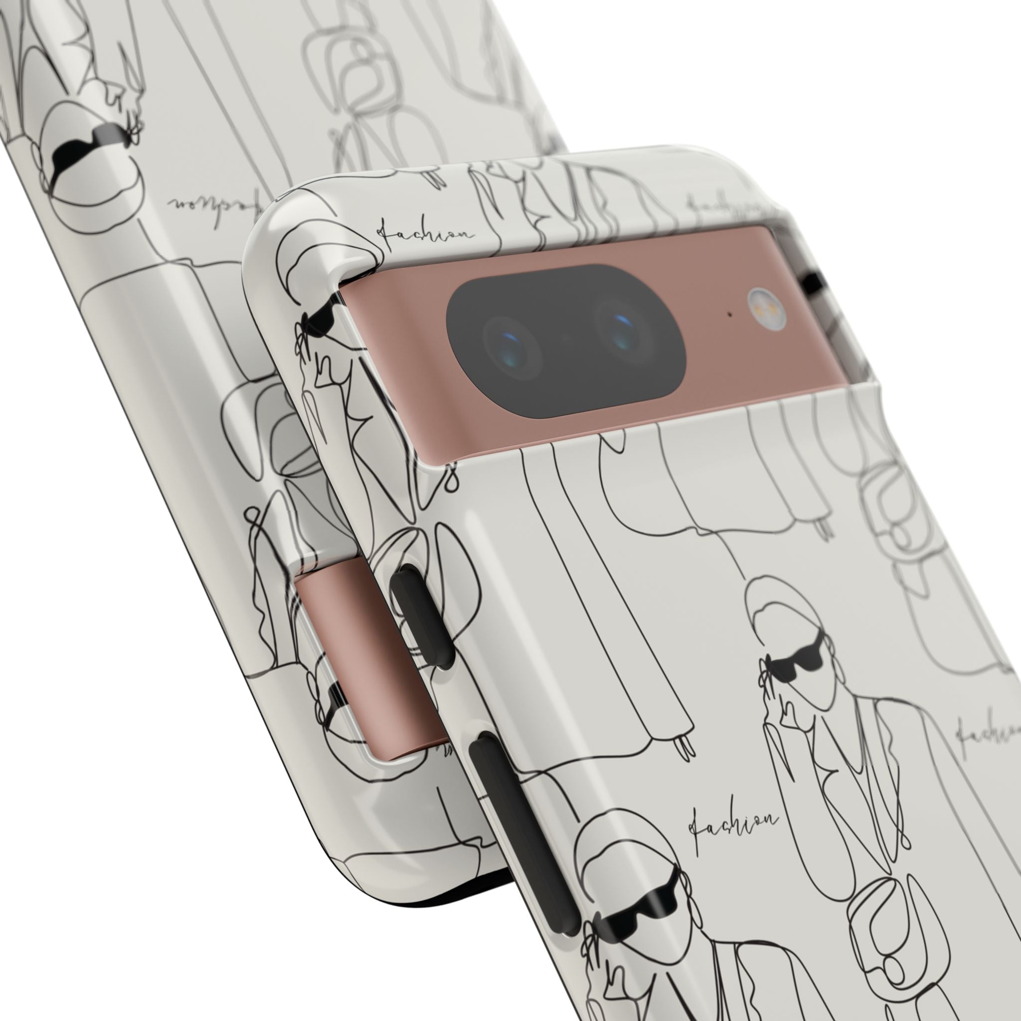 Fashion Sketch Phone Case — Minimalist Chic Designer Pattern