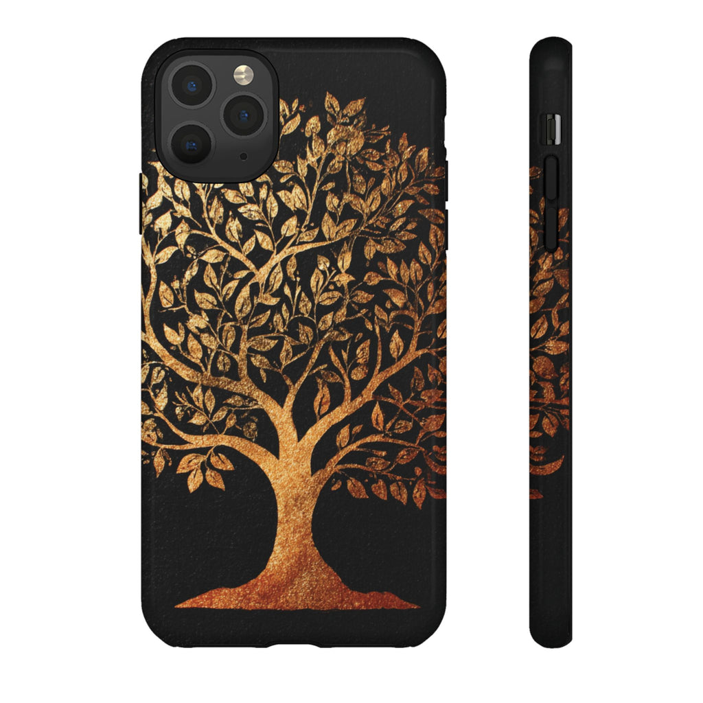 Golden Tree Phone Case, Tough Cases, Nature Lover Gift