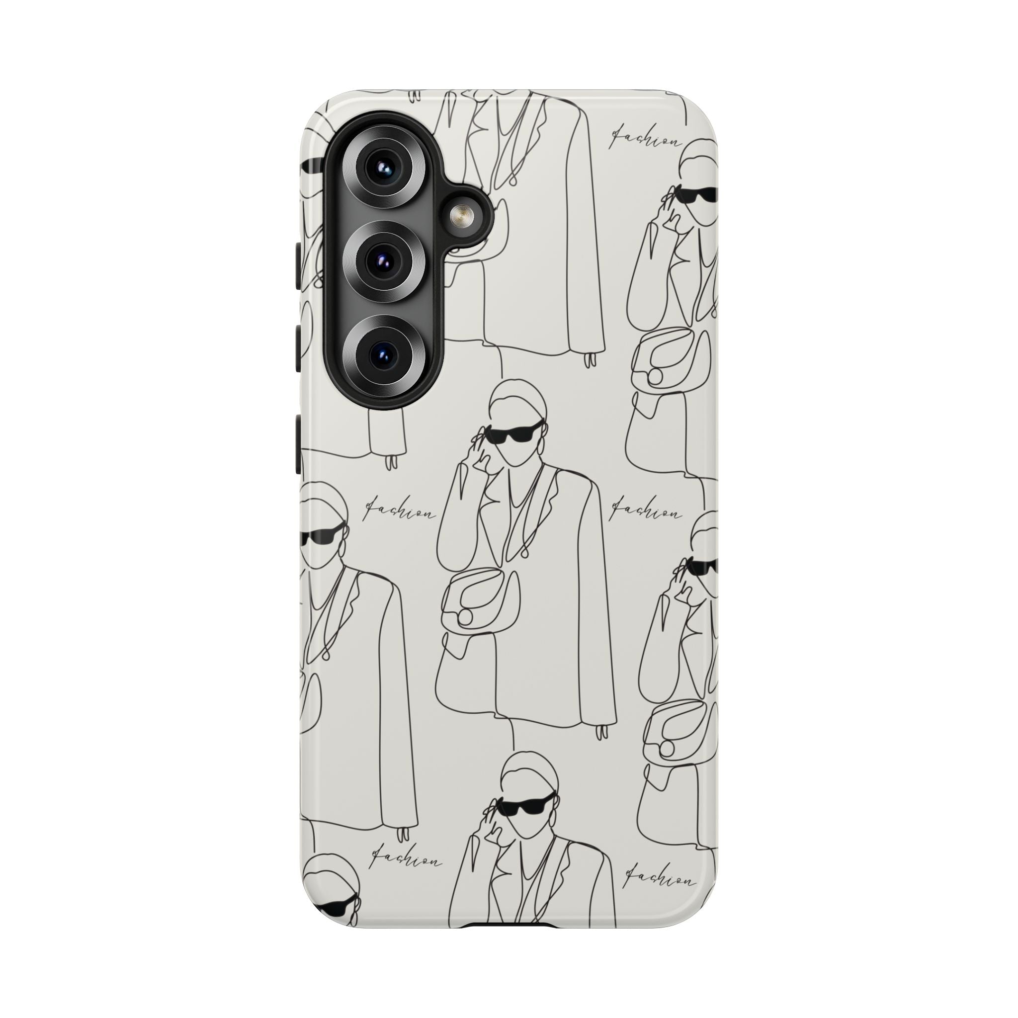 Fashion Sketch Phone Case — Minimalist Chic Designer Pattern