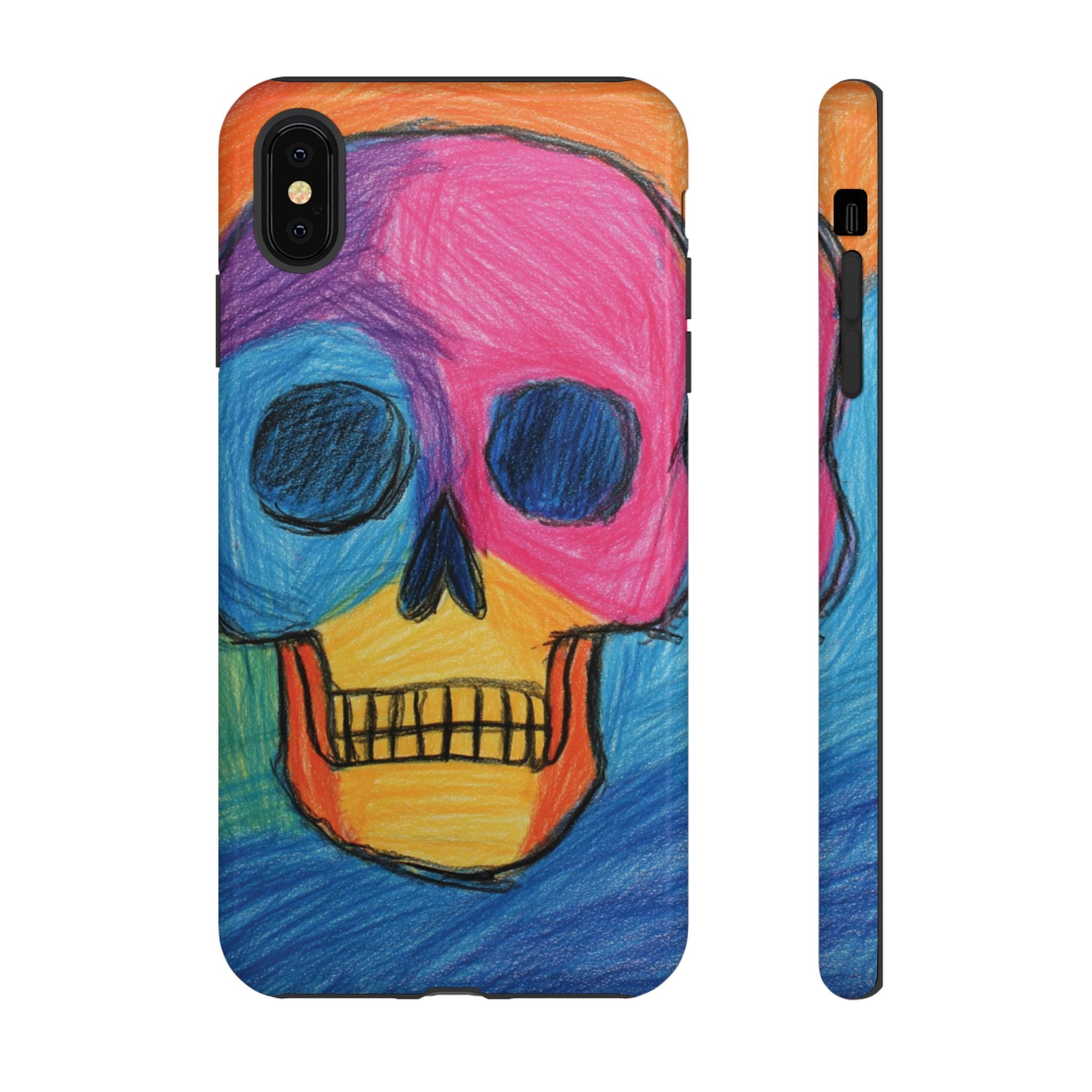 Vibrant Skull Phone Case | Tough Cases, Colorful Design, Unique Art Phone Cover