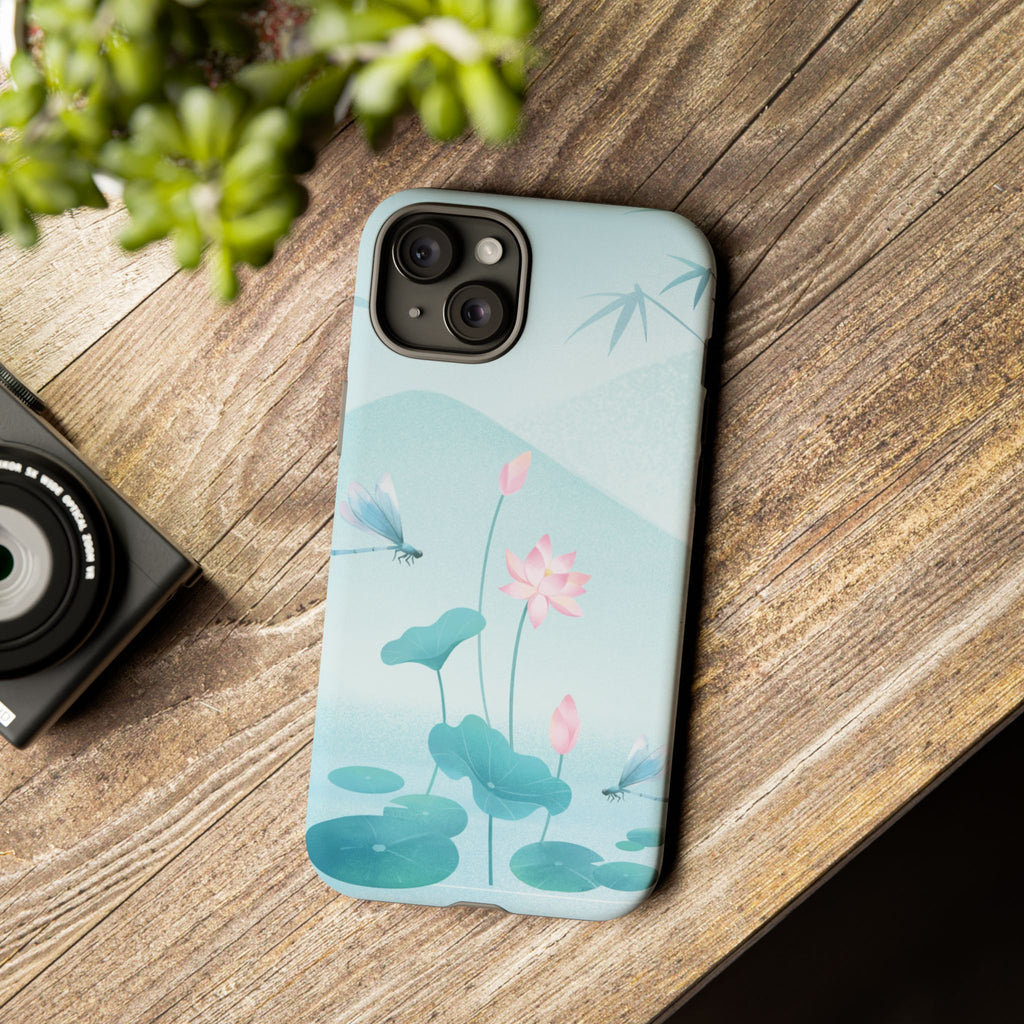 Lotus Pond Phone Case — Serene Floral iPhone Protective Cover
