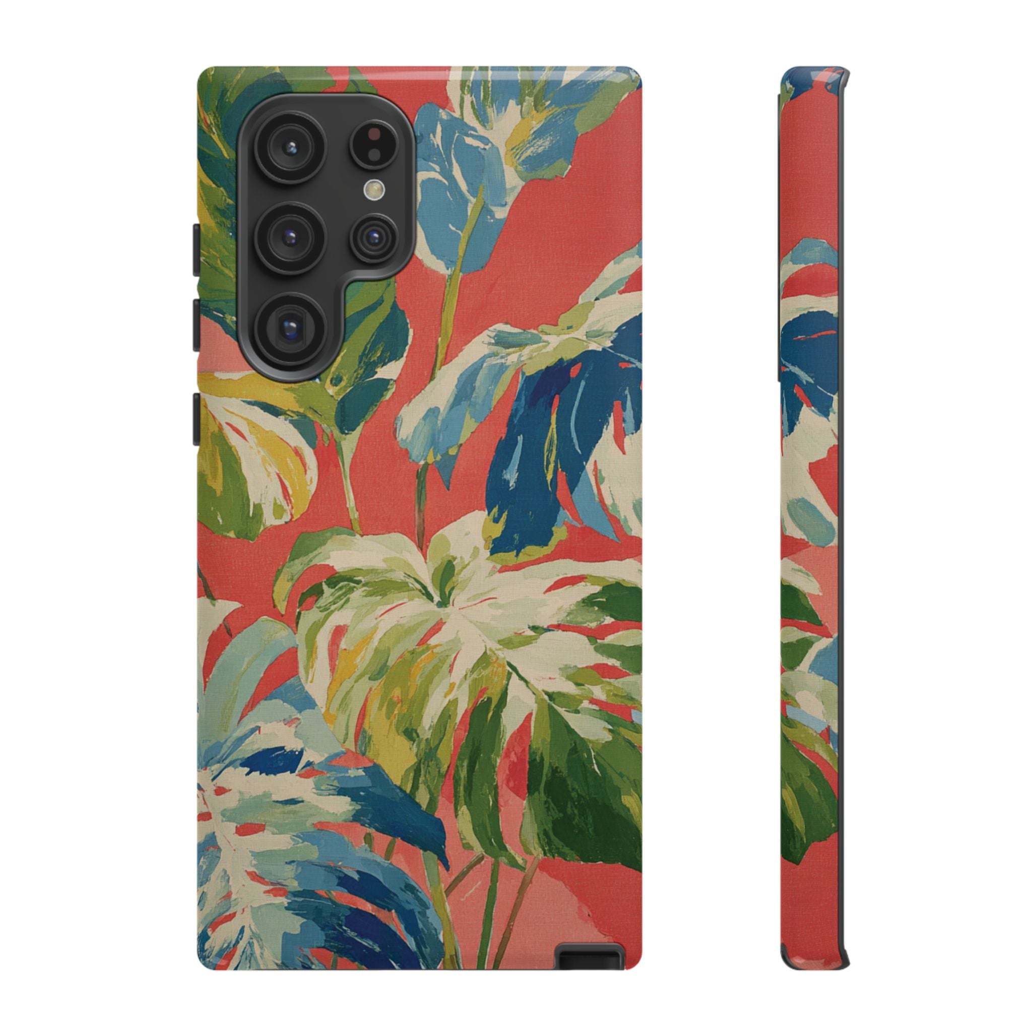 Tropical Phone Case, Floral Tough Case, Vibrant Phone Cover for Summer