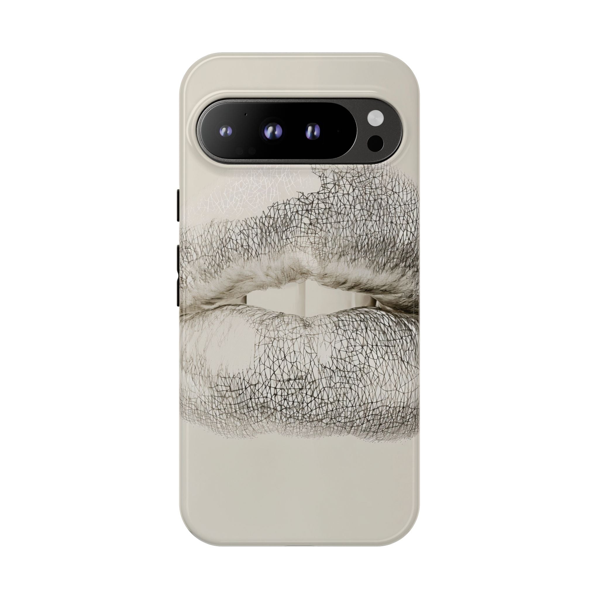 Kiss Print Tough Phone Case – Minimalist Lip Art Protective Cover