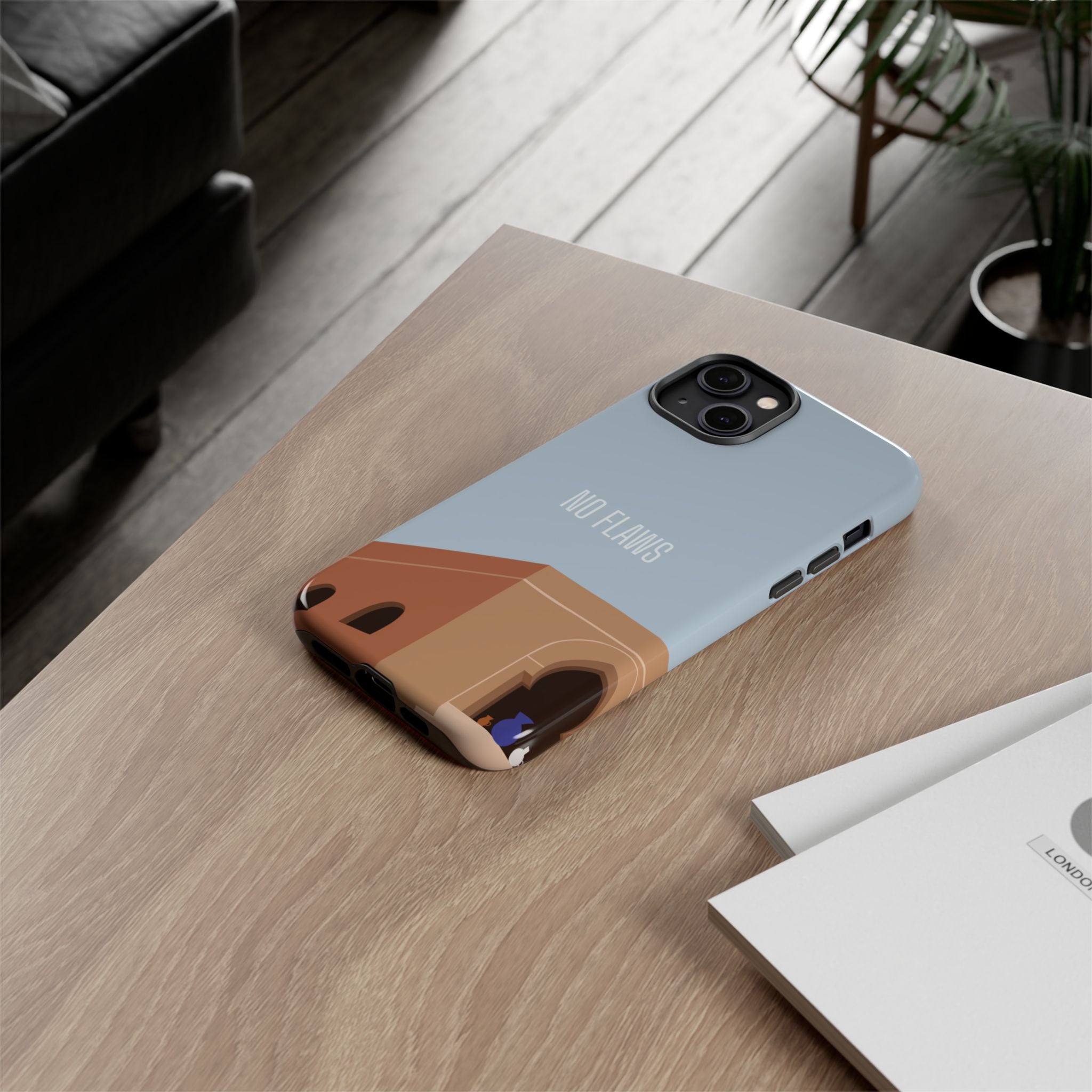 Minimal Desert Illustration “No Flaws” Protective Tough Case