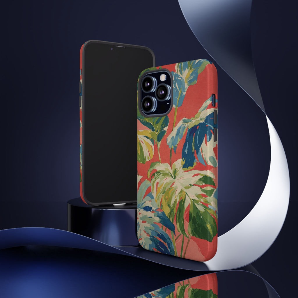 Tropical Phone Case, Floral Tough Case, Vibrant Phone Cover for Summer